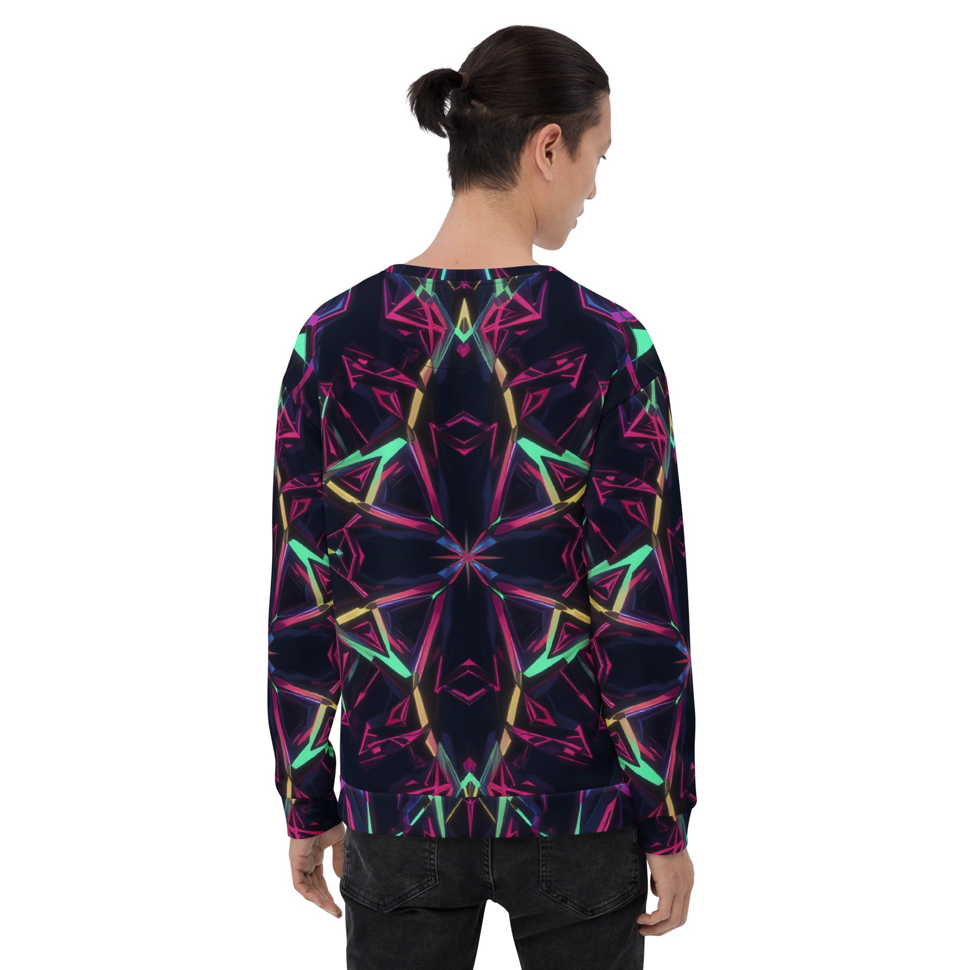 Unisex Sweatshirt - Neon Eclipse Unisex Sweatshirt – Elite Aura for Visionary Leaders by printfluence.net