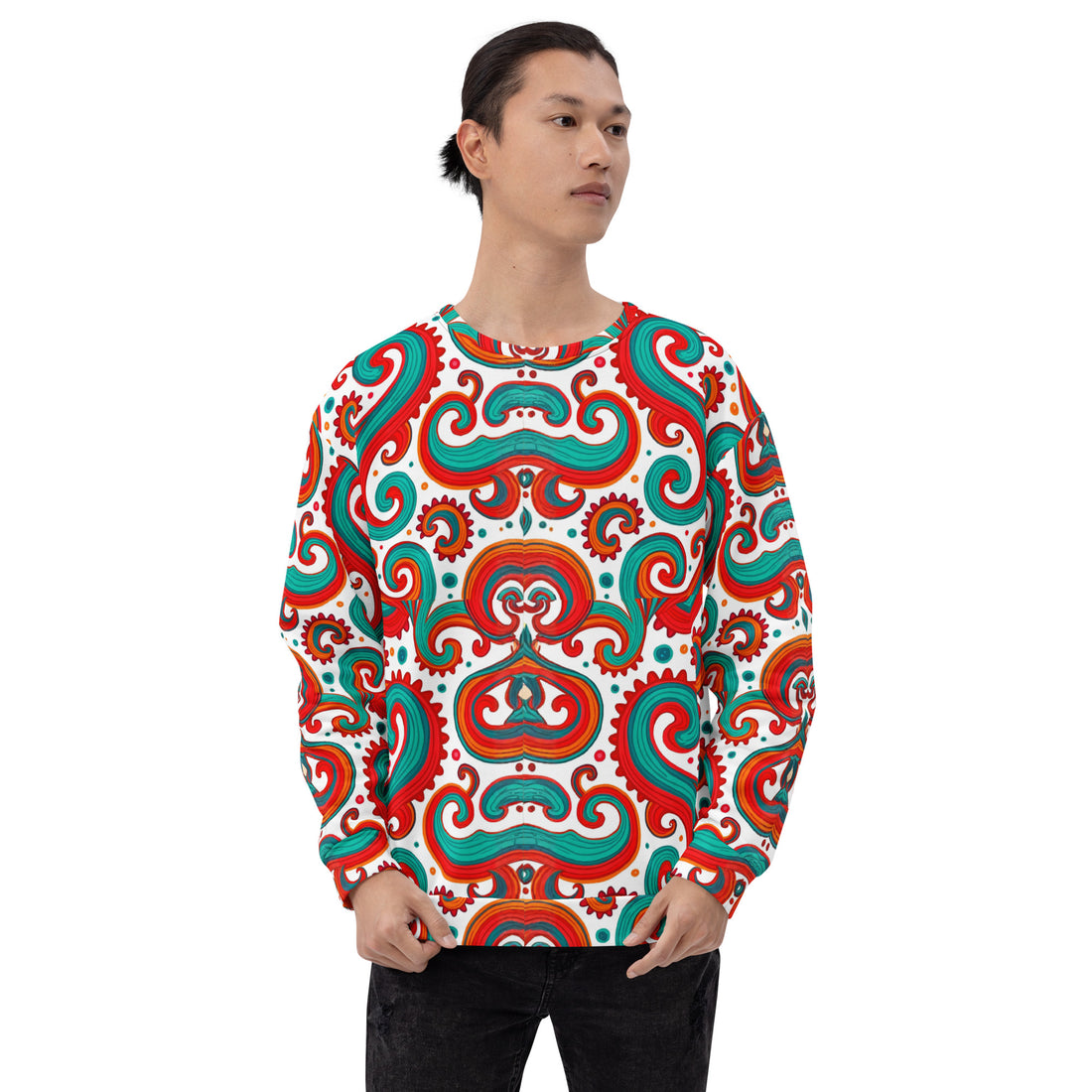 Unisex Sweatshirt - Artistic Weave Sweatshirt – For Visionary Achievers & Style Leaders by printfluence.net
