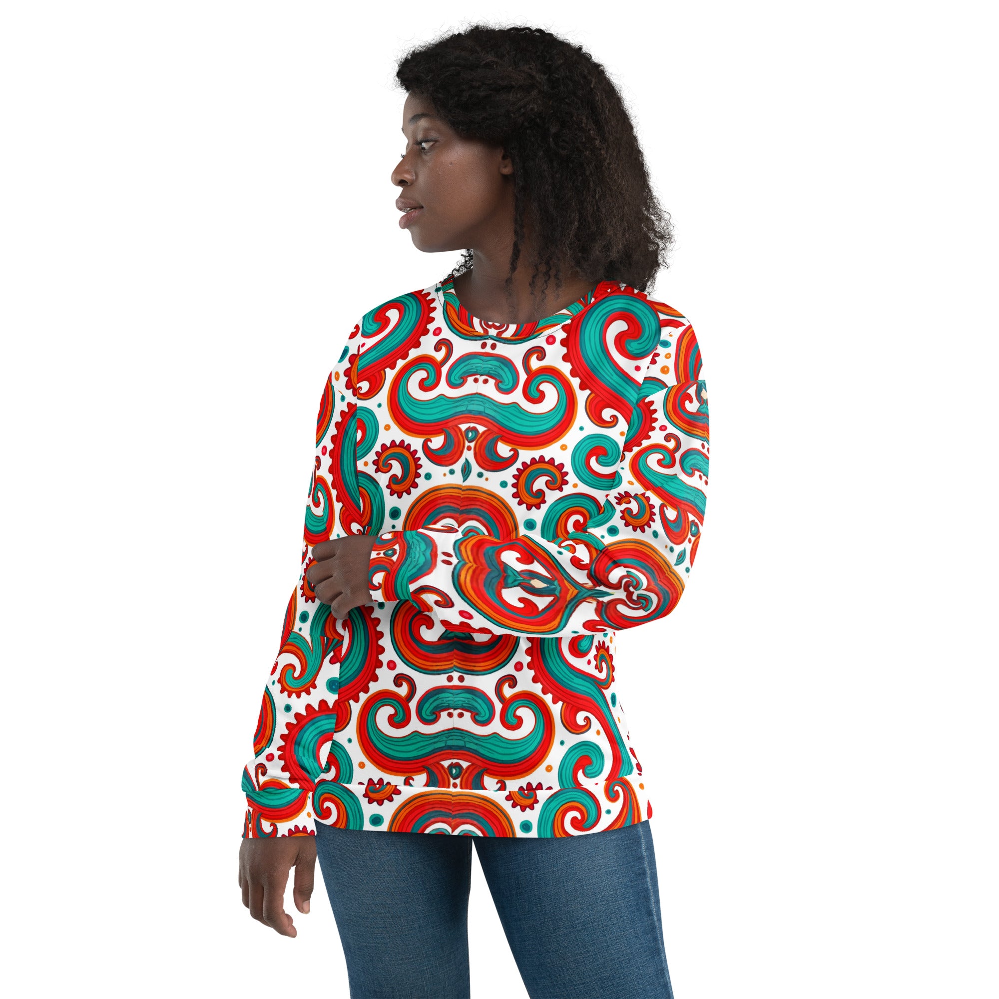 Unisex Sweatshirt - Artistic Weave Sweatshirt – For Visionary Achievers & Style Leaders by printfluence.net