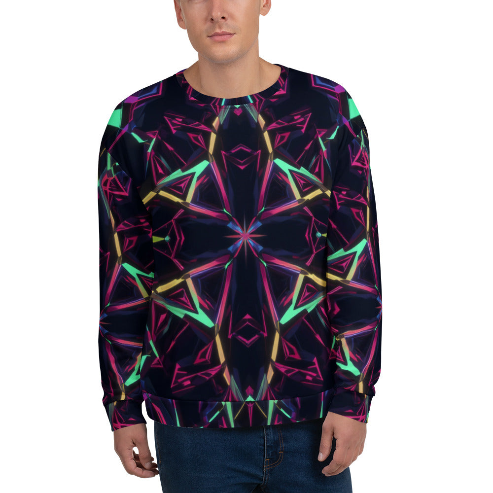 Unisex Sweatshirt - Neon Eclipse Unisex Sweatshirt – Elite Aura for Visionary Leaders by printfluence.net