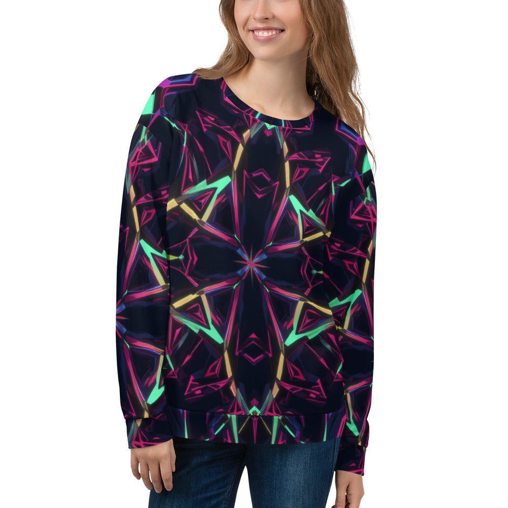 Unisex Sweatshirt - Neon Eclipse Unisex Sweatshirt – Elite Aura for Visionary Leaders by printfluence.net