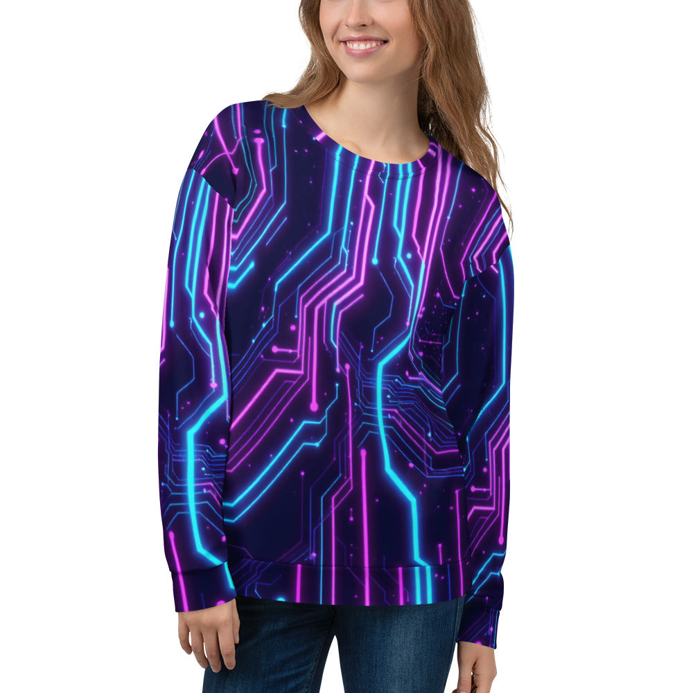 Unisex Sweatshirt - Neon Pulse Unisex Sweatshirt – Elite Edge for Visionary Leaders by printfluence.net