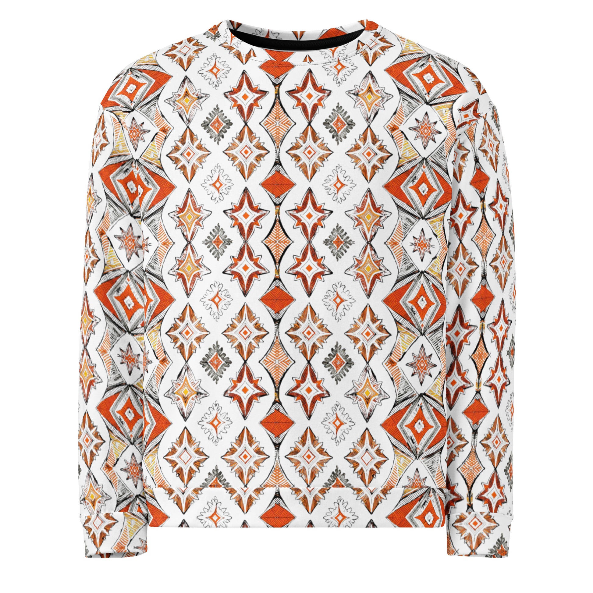 Unisex Sweatshirt - Bold Geometric Fire Sweatshirt – Street Vibes Essential by printfluence.net