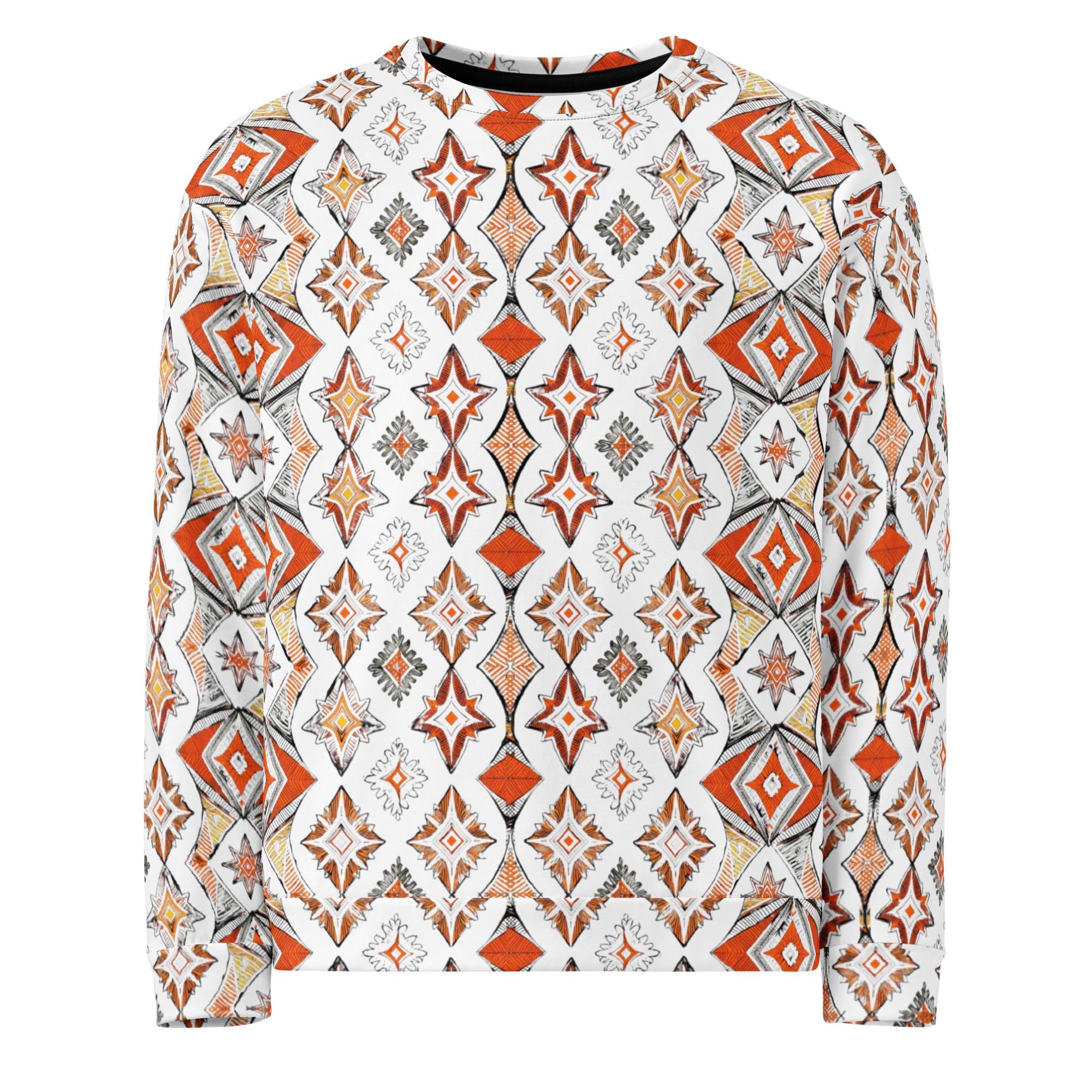 Unisex Sweatshirt - Bold Geometric Fire Sweatshirt – Street Vibes Essential by printfluence.net