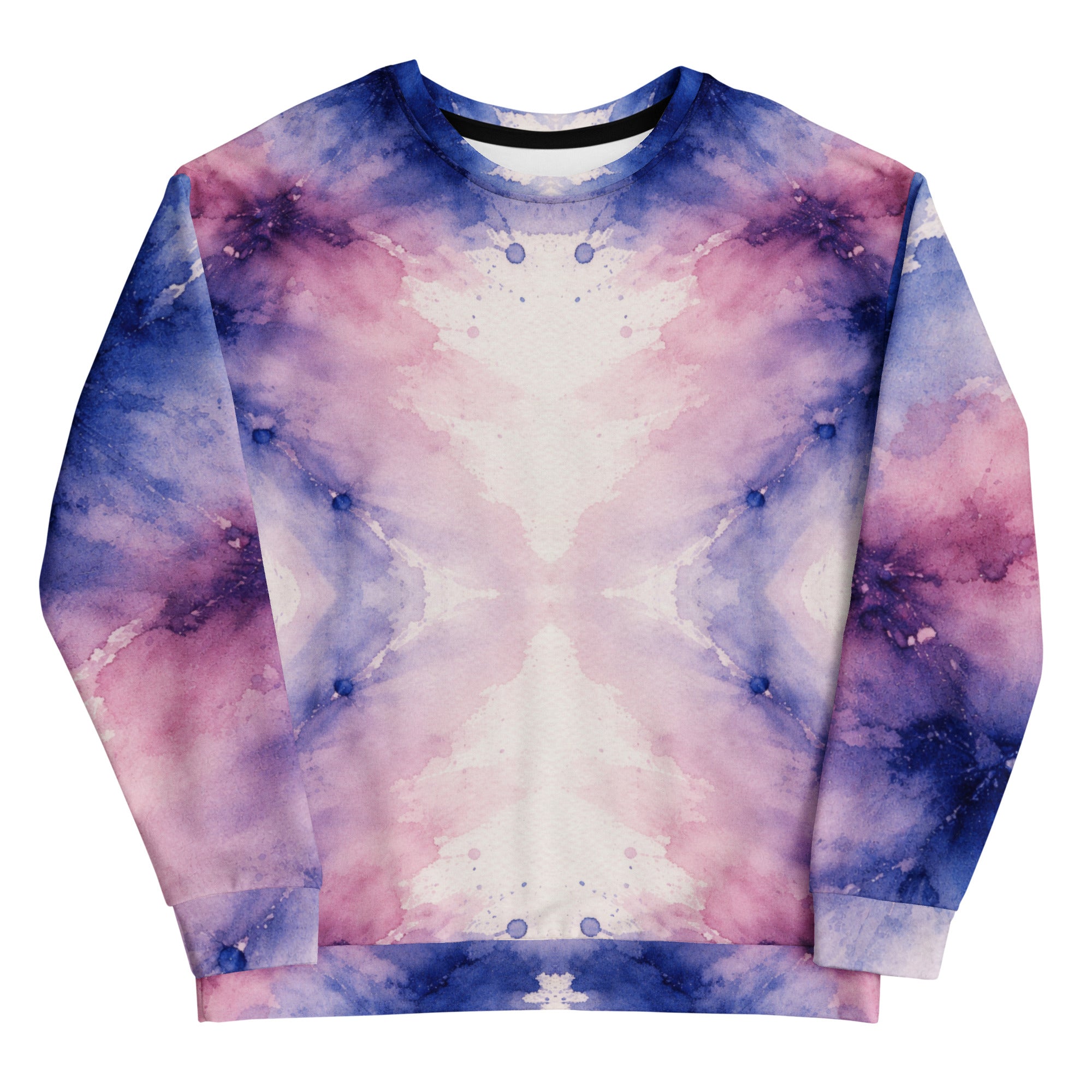 Unisex Sweatshirt - Pastel Watercolor Baby One Piece – Soft Blue Pink Abstract Art Bodysuit by printfluence.net