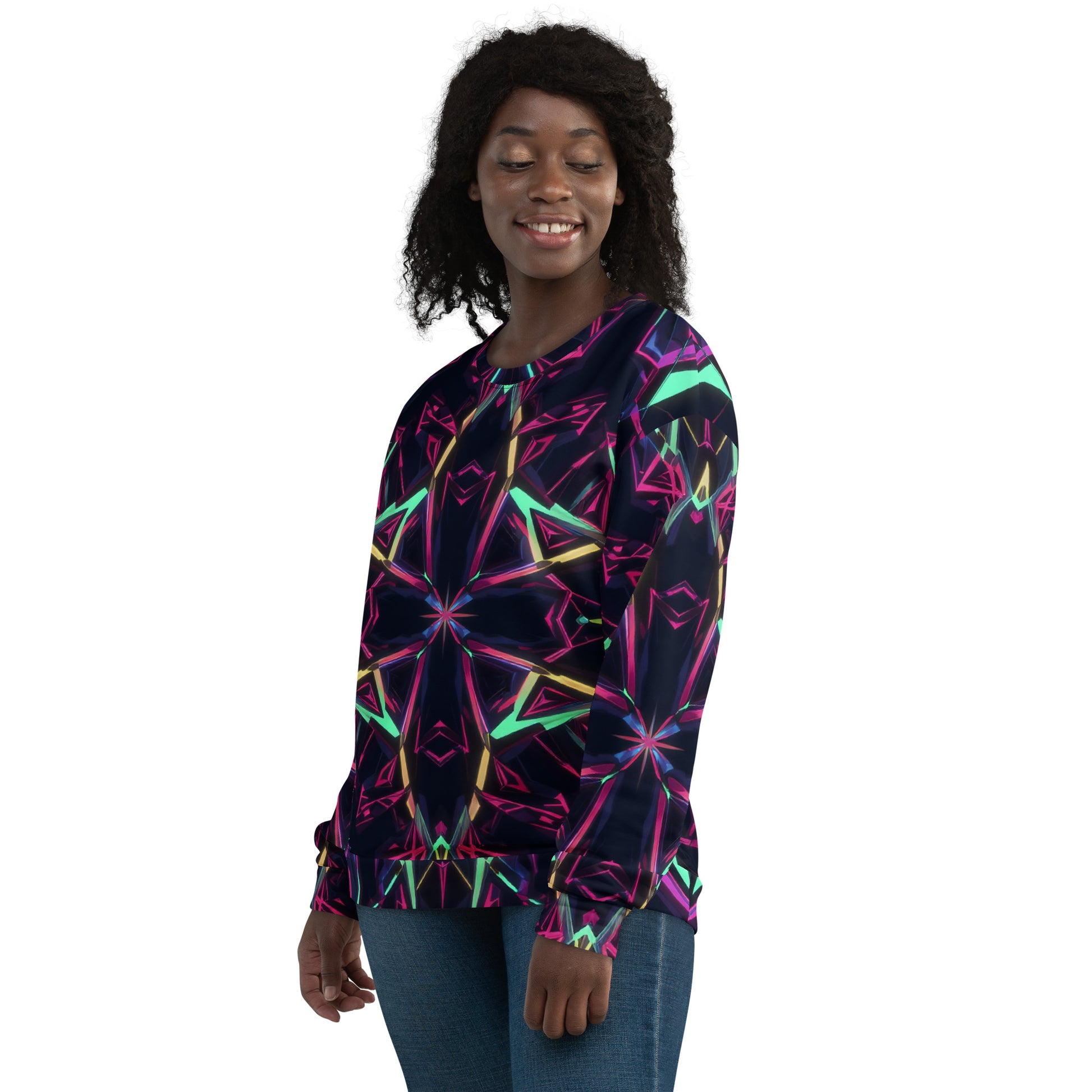Unisex Sweatshirt - Neon Eclipse Unisex Sweatshirt – Elite Aura for Visionary Leaders by printfluence.net