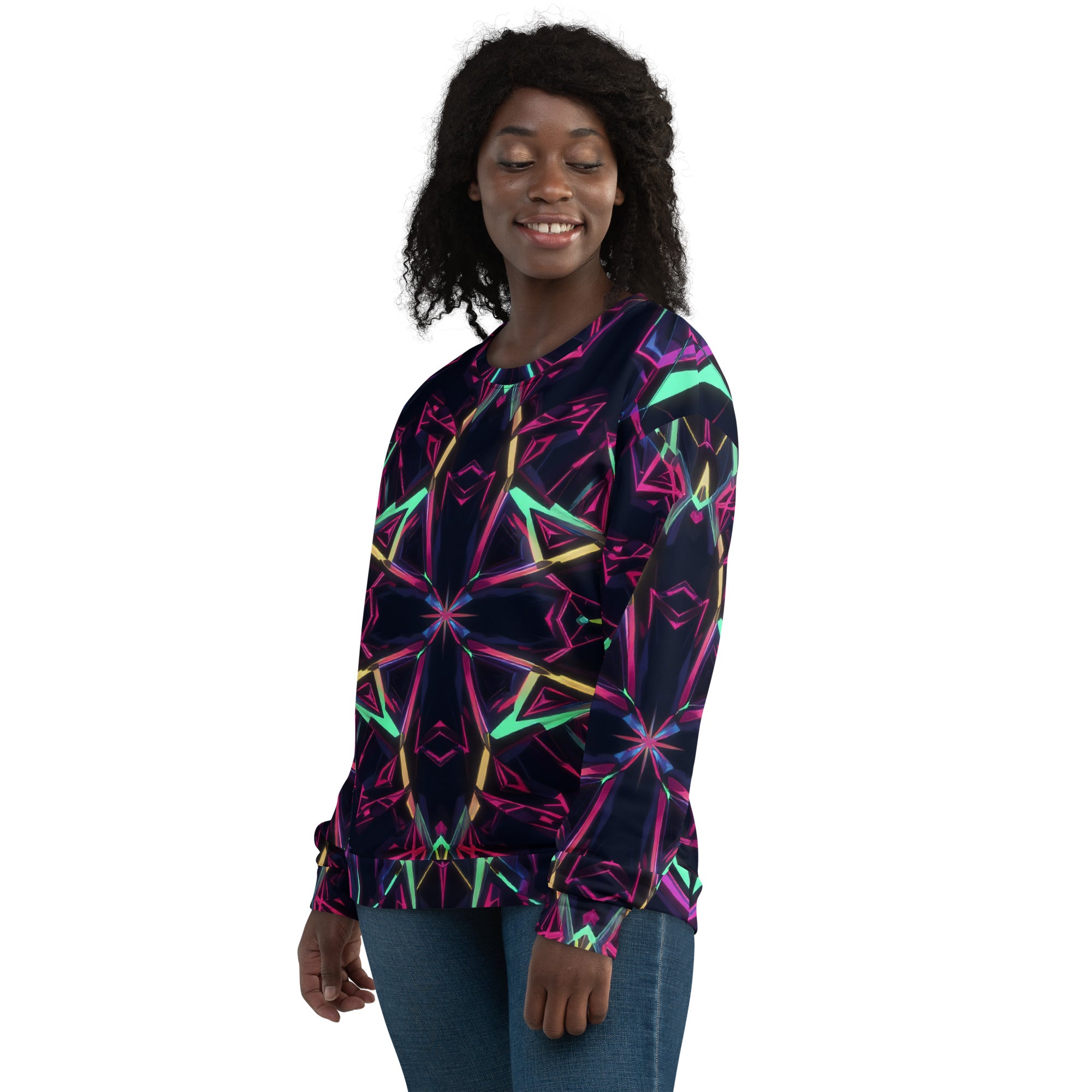Unisex Sweatshirt - Neon Eclipse Unisex Sweatshirt – Elite Aura for Visionary Leaders by printfluence.net
