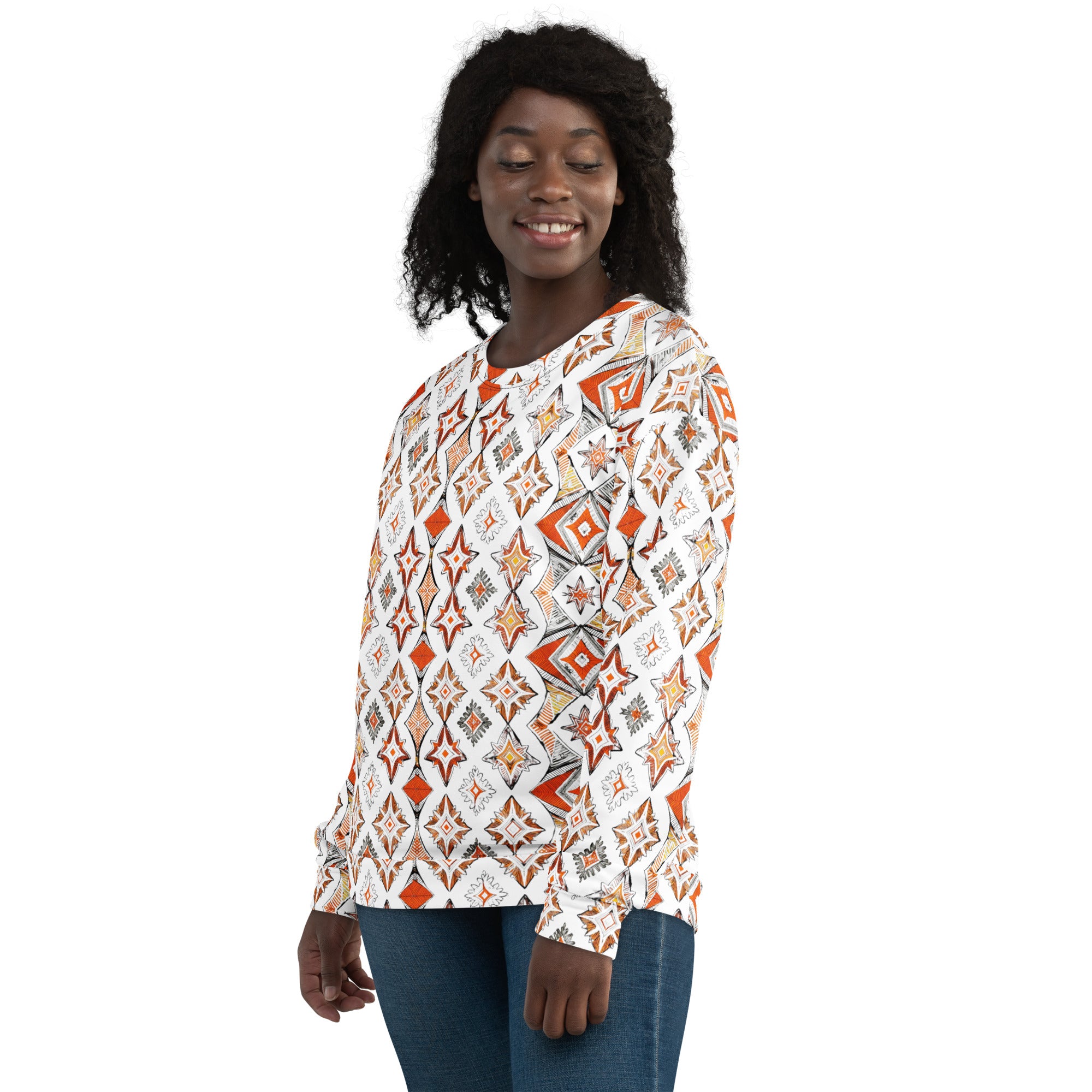 Unisex Sweatshirt - Bold Geometric Fire Sweatshirt – Street Vibes Essential by printfluence.net