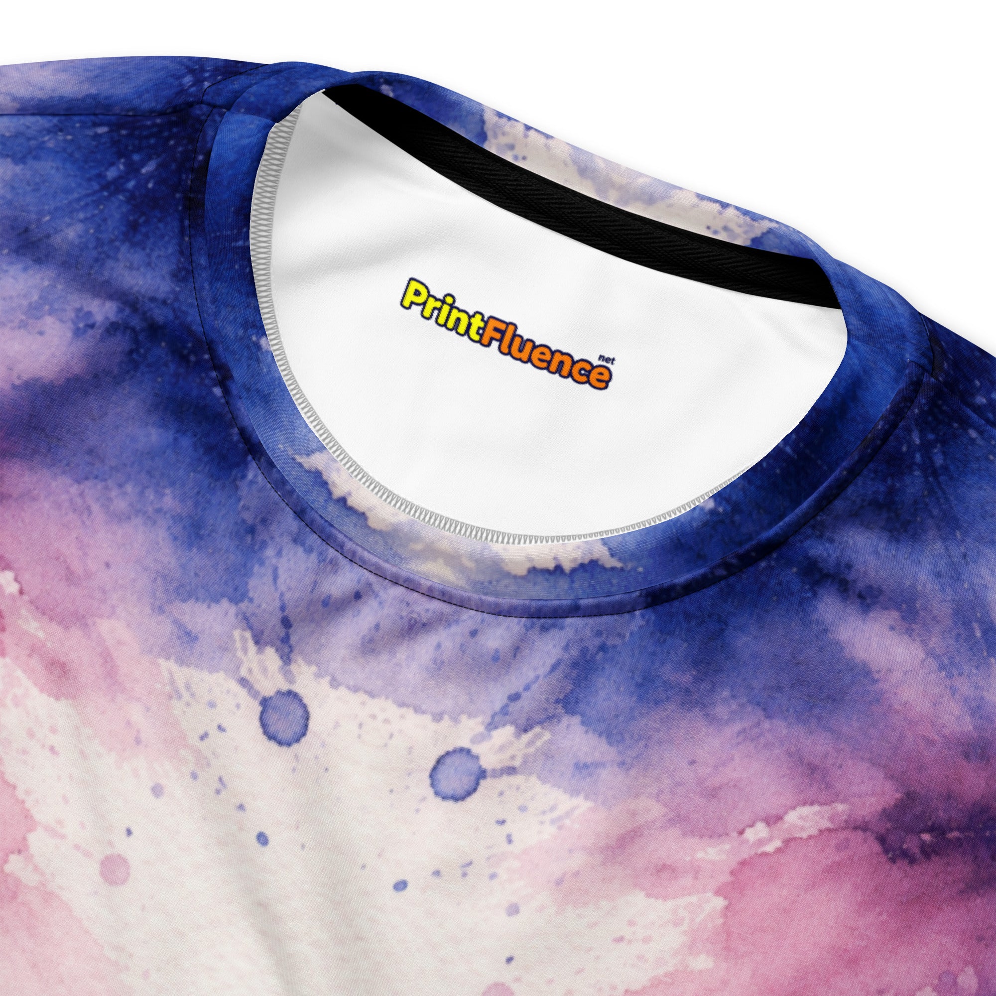 Unisex Sweatshirt - Pastel Watercolor Baby One Piece – Soft Blue Pink Abstract Art Bodysuit by printfluence.net