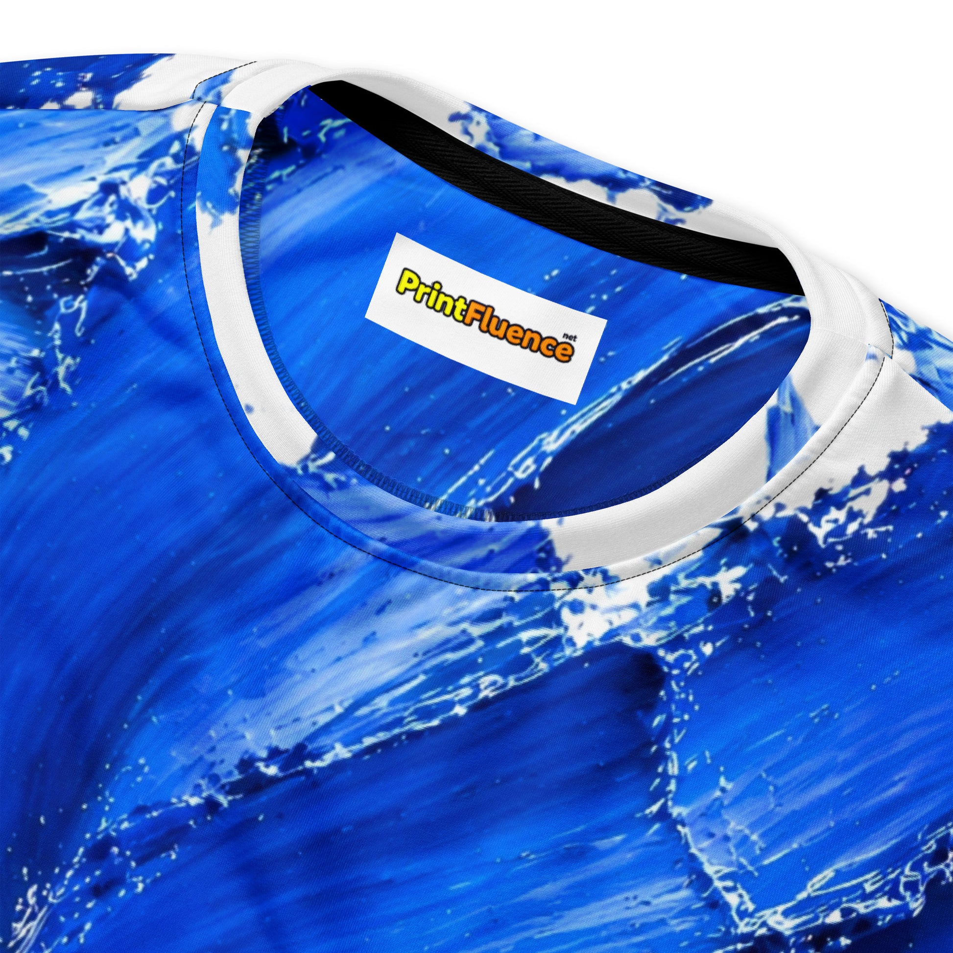 Unisex Sweatshirt - Abstract Royal Blue Oil Paint Stroke Unisex Sweatshirt – Modern Artistic Textured Graphic Pullover by printfluence.net
