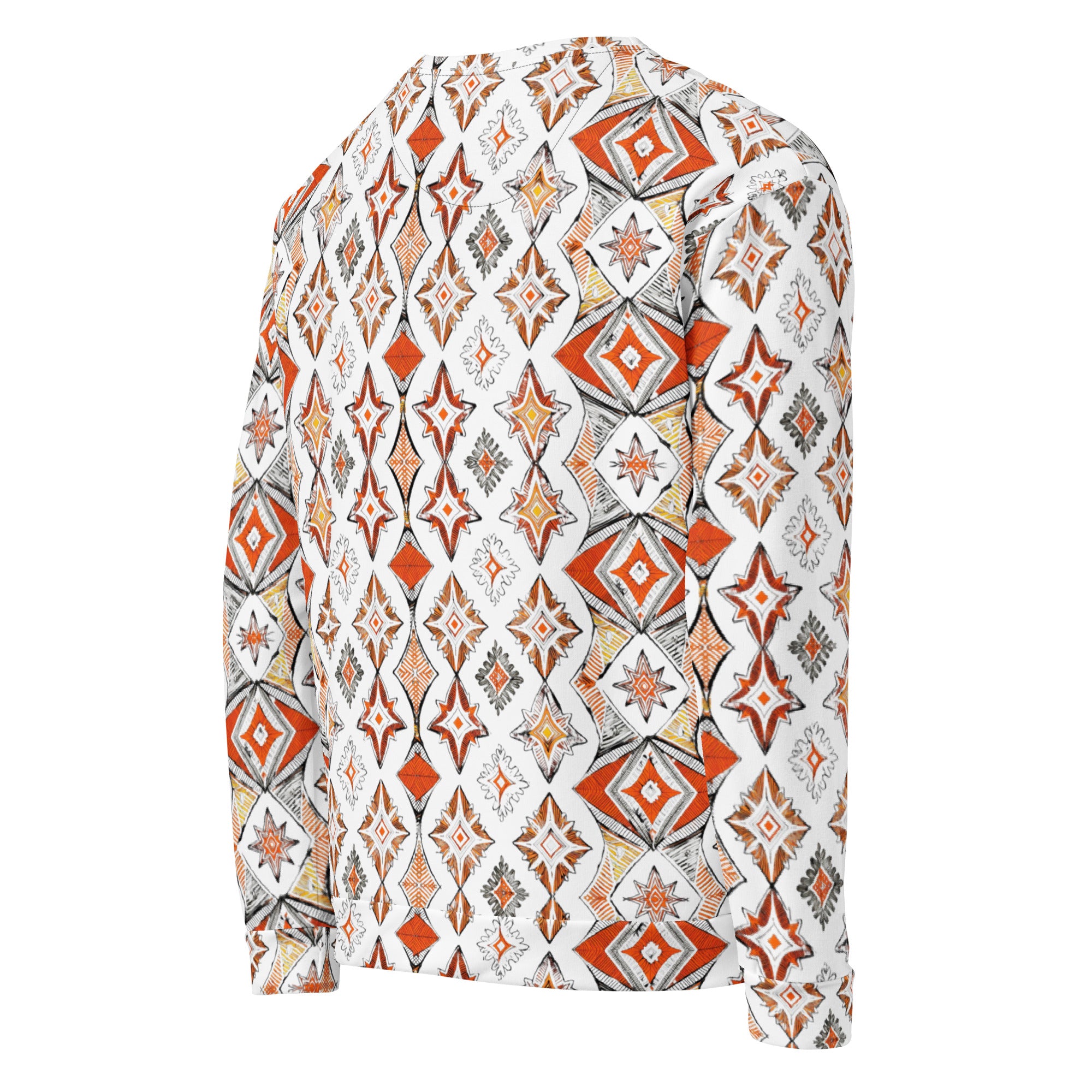 Unisex Sweatshirt - Bold Geometric Fire Sweatshirt – Street Vibes Essential by printfluence.net