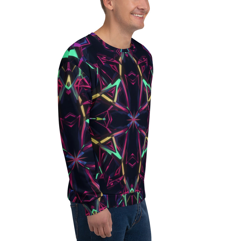 Unisex Sweatshirt - Neon Eclipse Unisex Sweatshirt – Elite Aura for Visionary Leaders by printfluence.net