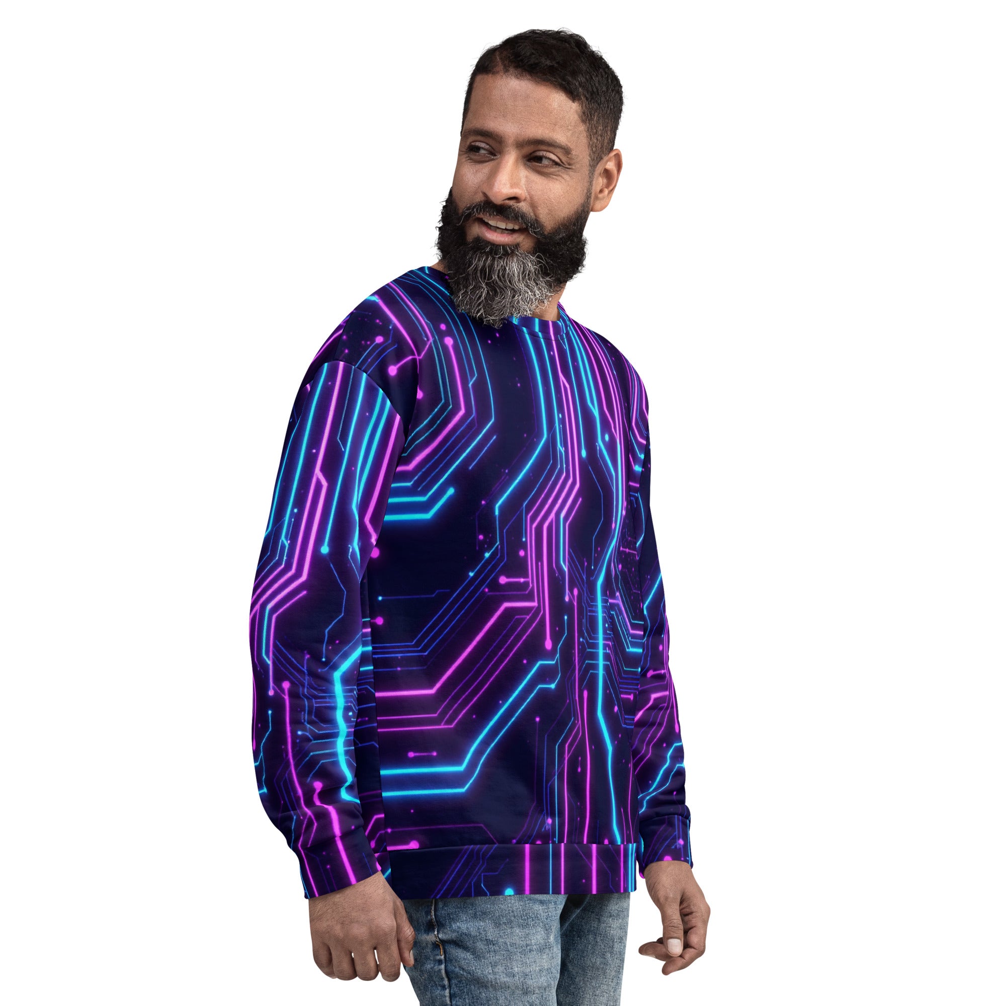 Unisex Sweatshirt - Neon Pulse Unisex Sweatshirt – Elite Edge for Visionary Leaders by printfluence.net