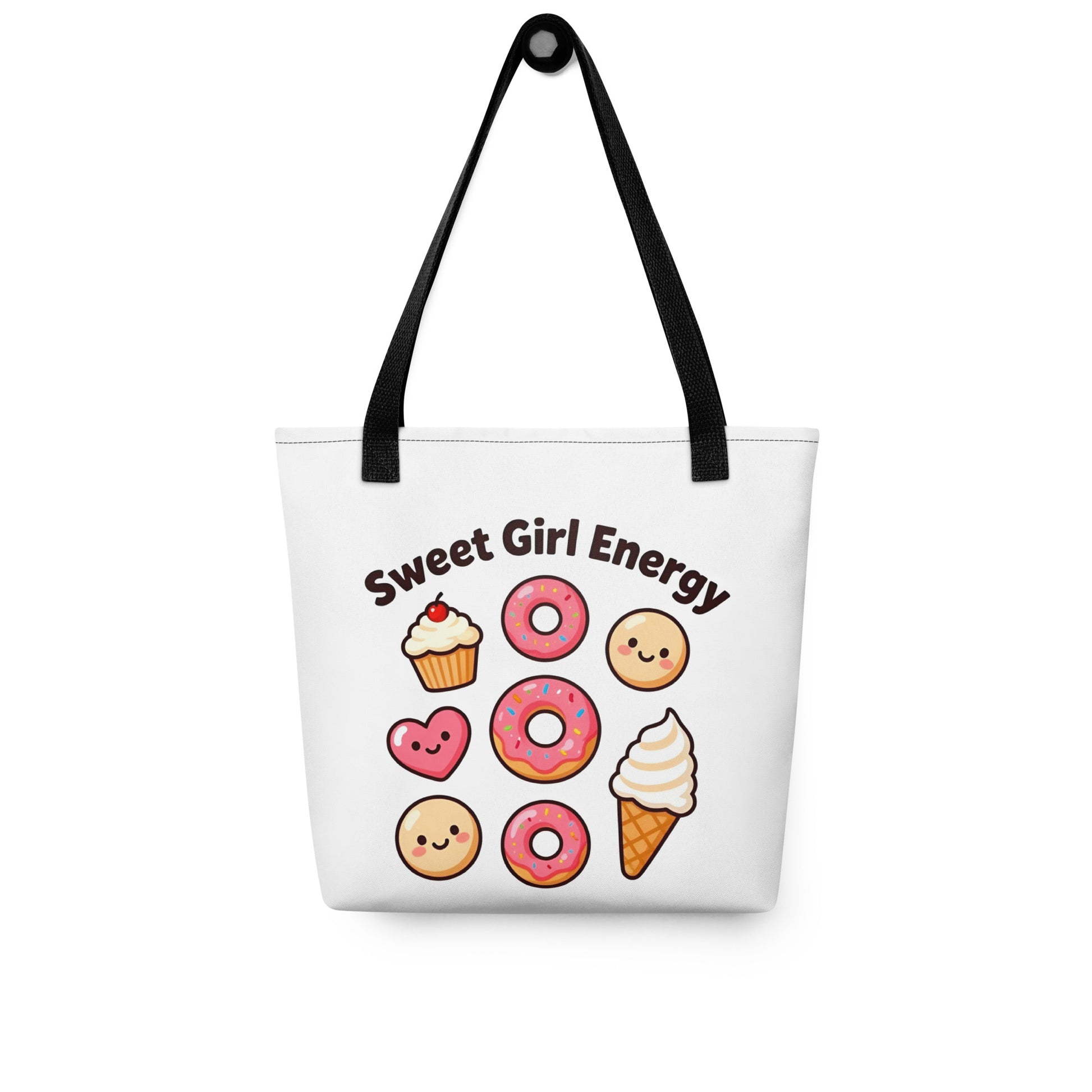 Tote bag - Sweet Girl Energy Tote Bag – Elite Donuts Ice Cream Cells Print for Distinguished Winners by printfluence.net