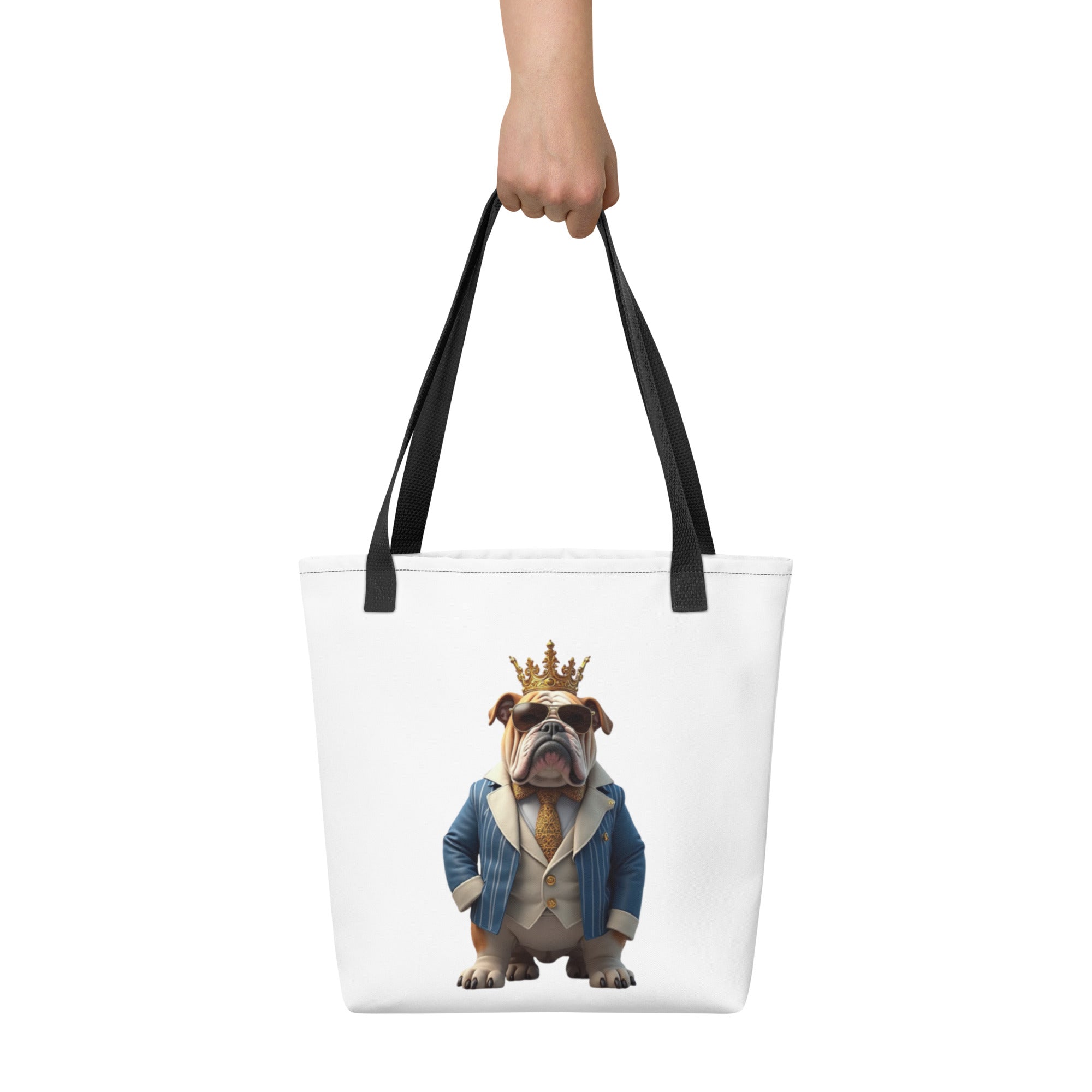Tote bag - King Bulldog Boss Tote Bag – For Elite Moguls & Champions by printfluence.net