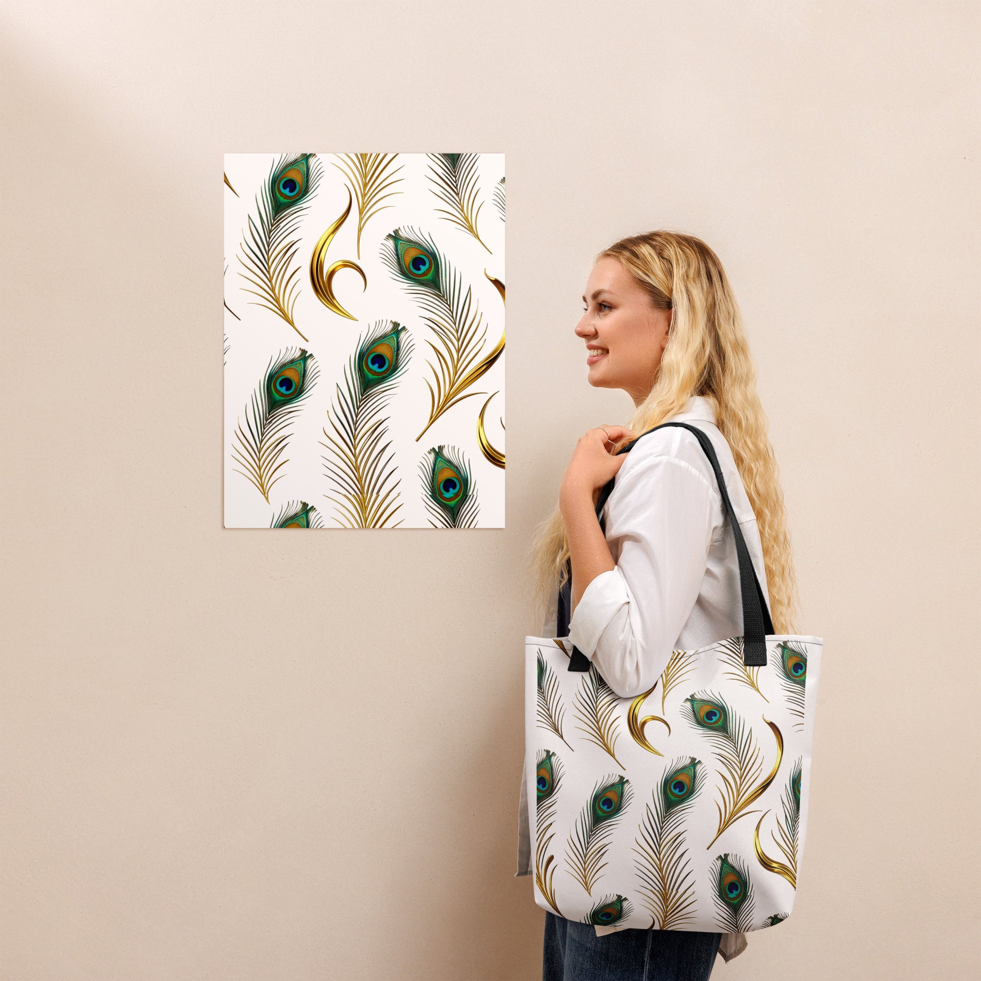 Tote bag - Peacock Majesty Tote Bag – For Visionary World-Class Achievers by printfluence.net