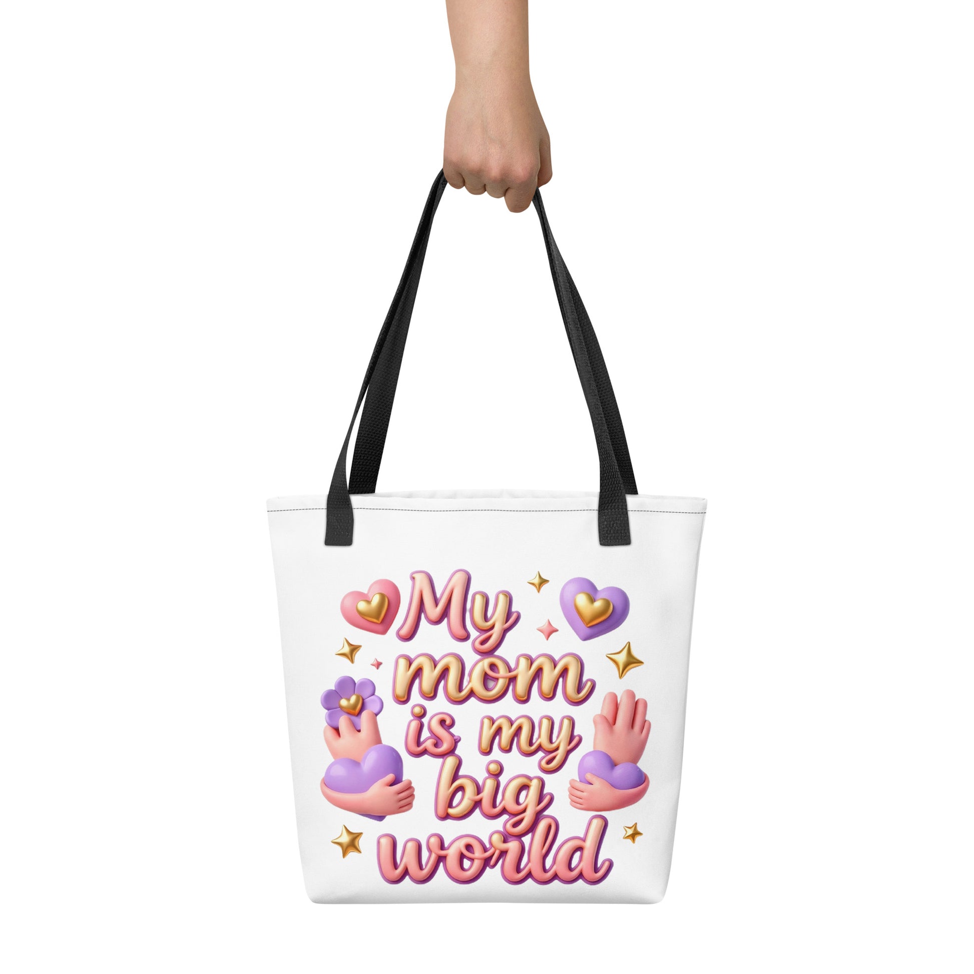 Tote bag - My Mom Is My Big World Tote Bag – Heartfelt Pride for Elite Achievers by printfluence.net
