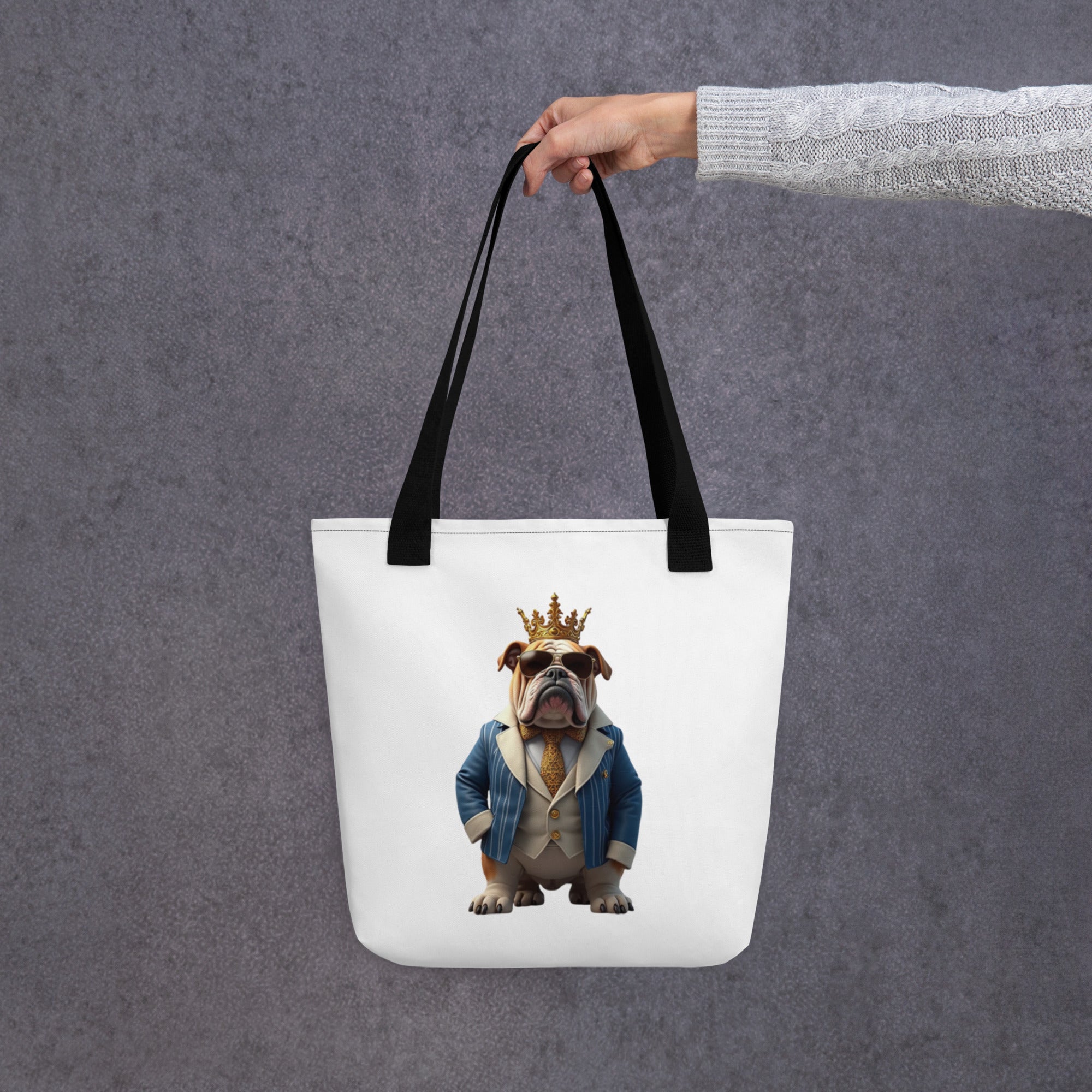 Tote bag - King Bulldog Boss Tote Bag – For Elite Moguls & Champions by printfluence.net