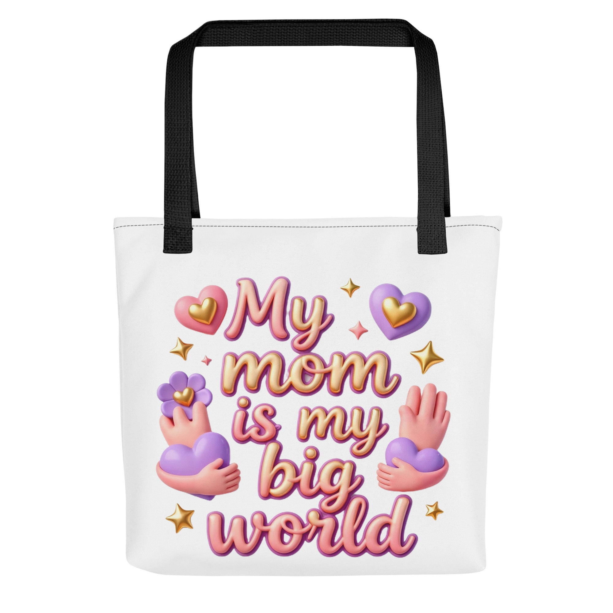 Tote bag - My Mom Is My Big World Tote Bag – Heartfelt Pride for Elite Achievers by printfluence.net