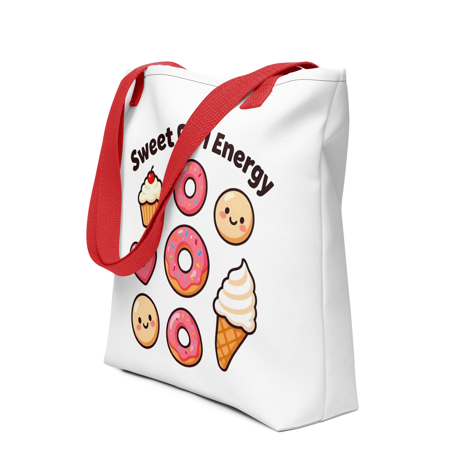 Tote bag - Sweet Girl Energy Tote Bag – Elite Donuts Ice Cream Cells Print for Distinguished Winners by printfluence.net