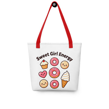 Tote bag - Sweet Girl Energy Tote Bag – Elite Donuts Ice Cream Cells Print for Distinguished Winners by printfluence.net