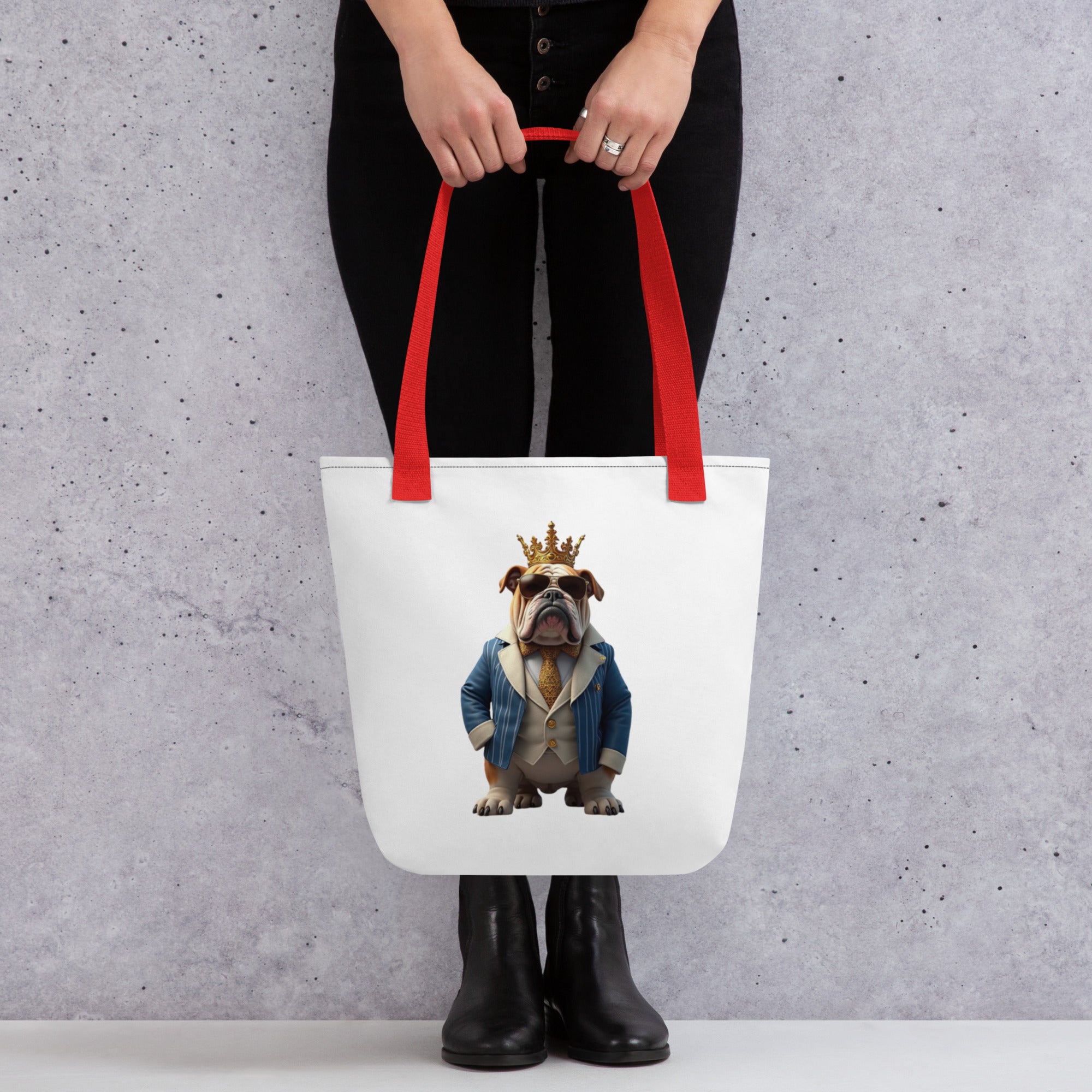 Tote bag - King Bulldog Boss Tote Bag – For Elite Moguls & Champions by printfluence.net