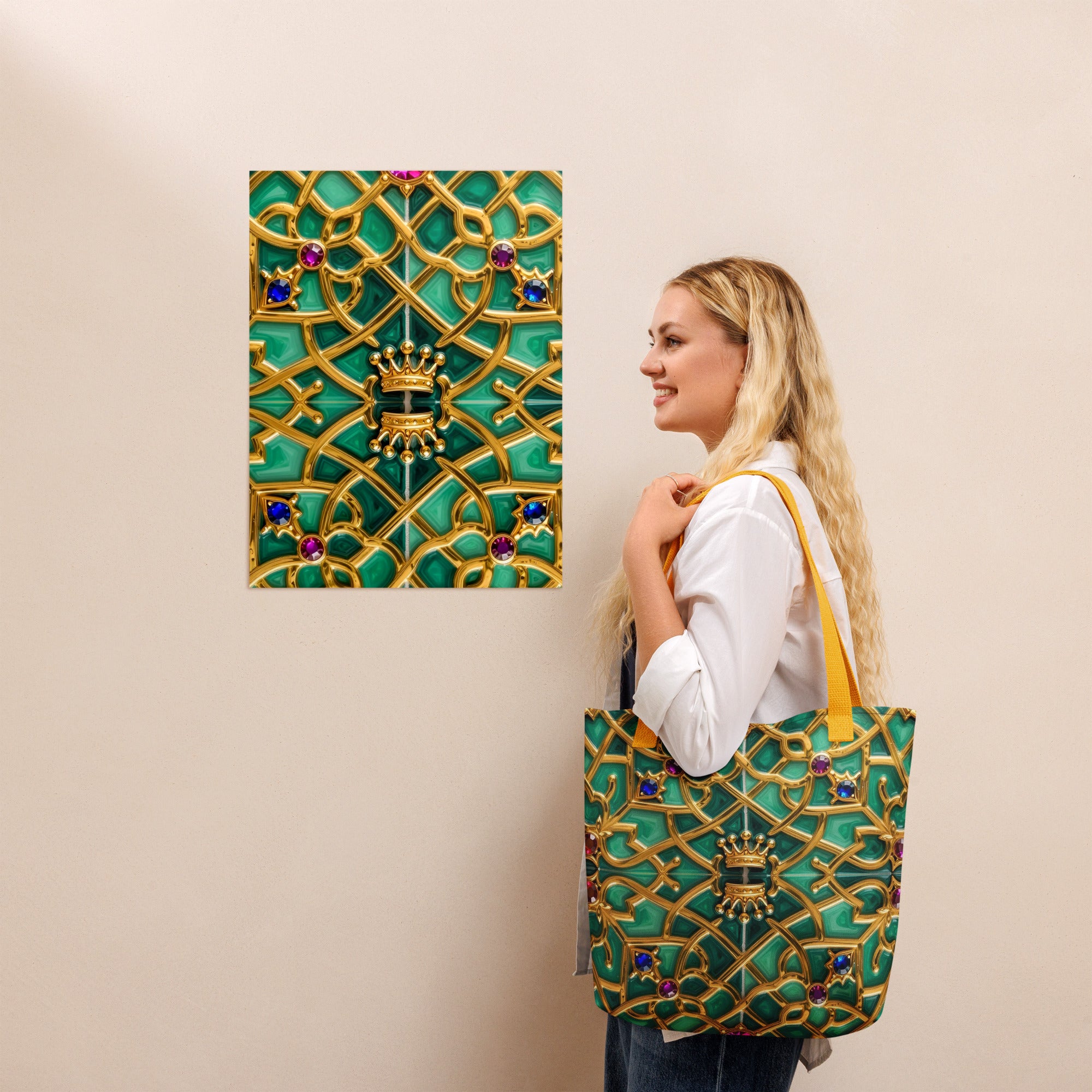 Tote bag - Royal Gold Elite Tote Bag – Luxury for Distinguished Tastemakers by printfluence.net