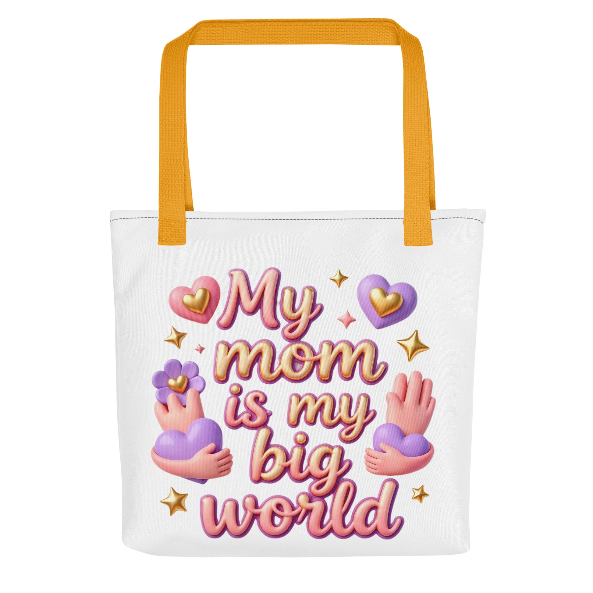 Tote bag - My Mom Is My Big World Tote Bag – Heartfelt Pride for Elite Achievers by printfluence.net