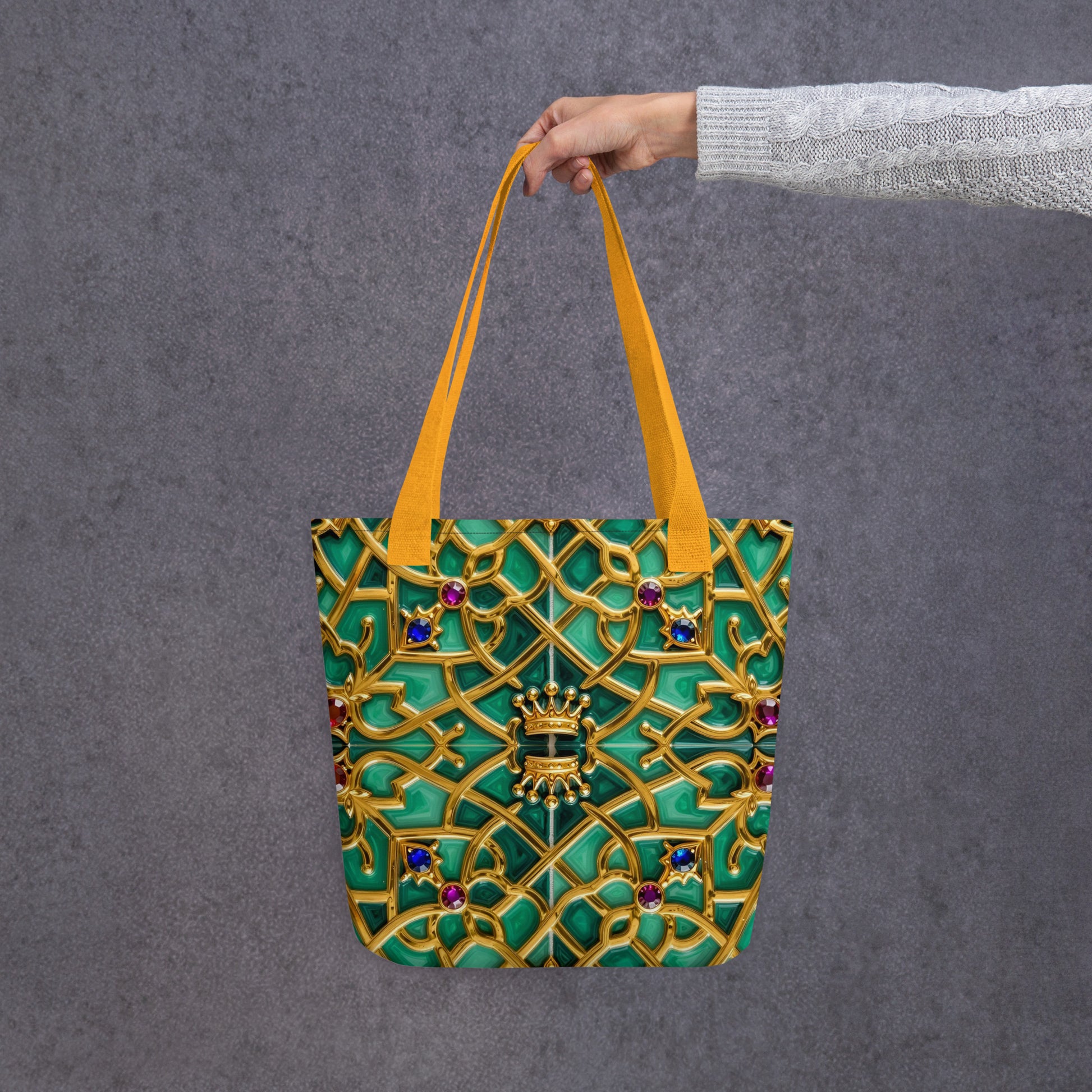 Tote bag - Royal Gold Elite Tote Bag – Luxury for Distinguished Tastemakers by printfluence.net
