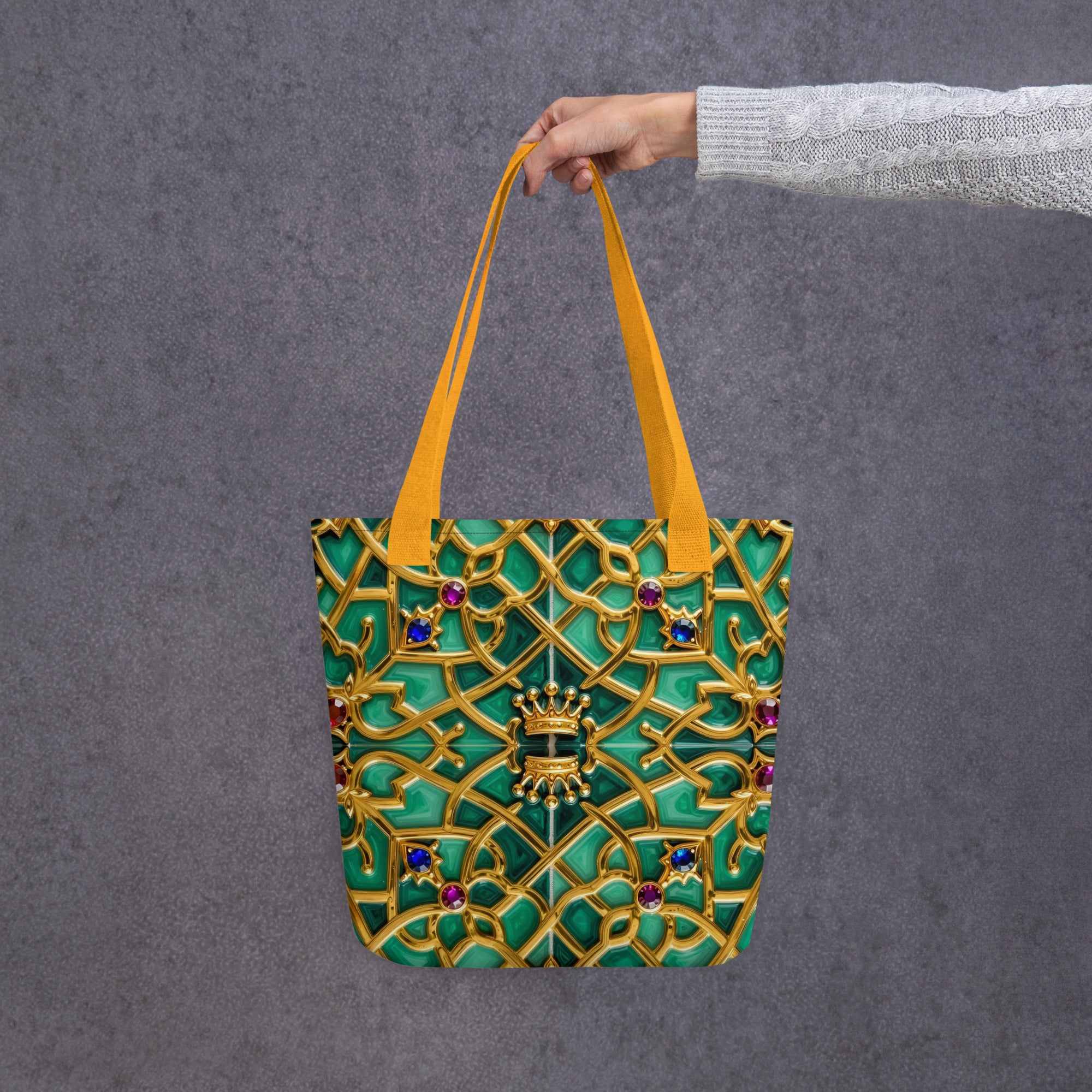 Tote bag - Royal Gold Elite Tote Bag – Luxury for Distinguished Tastemakers by printfluence.net