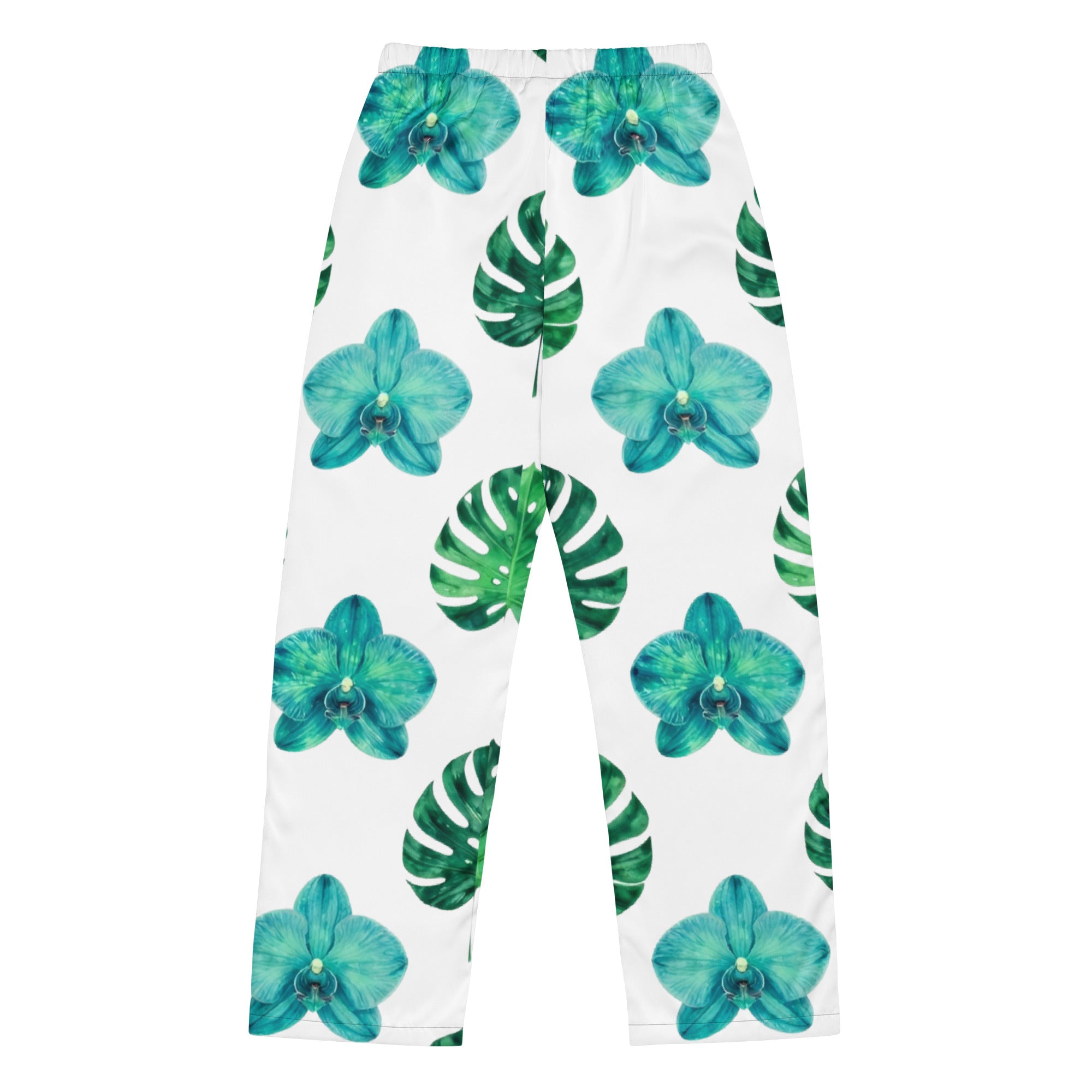 Women’s pajama pants - Water Leaf Pajama Pants – Serene Spaced Leaf Pattern Women's Sleepwear by printfluence.net