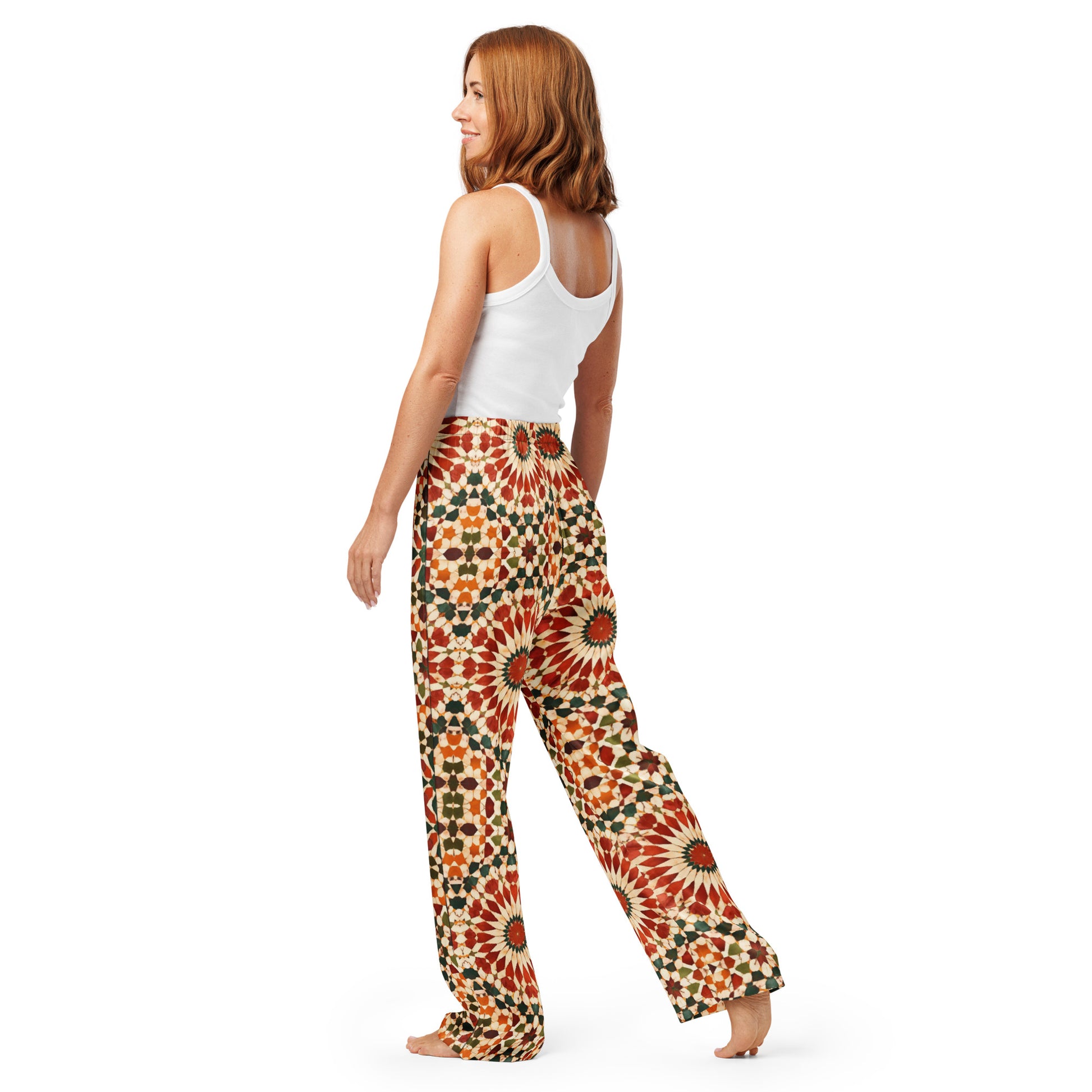 Women’s pajama pants - Citrus Burst Pajama Pants – Orange Patterned Women's Lounge Wear by printfluence.net