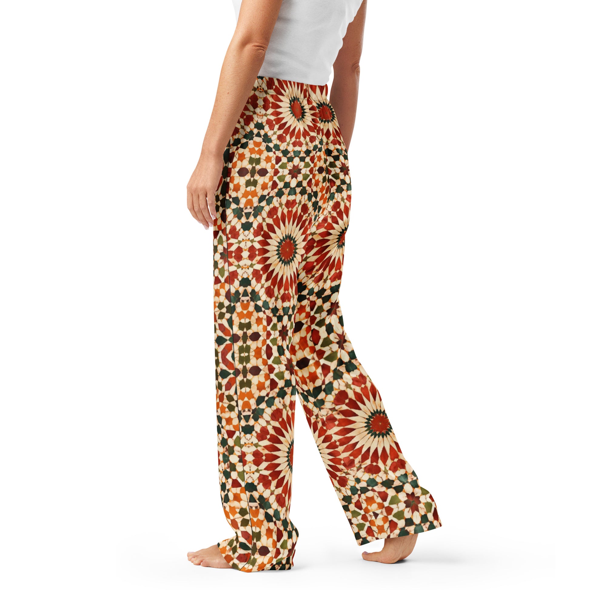 Women’s pajama pants - Citrus Burst Pajama Pants – Orange Patterned Women's Lounge Wear by printfluence.net