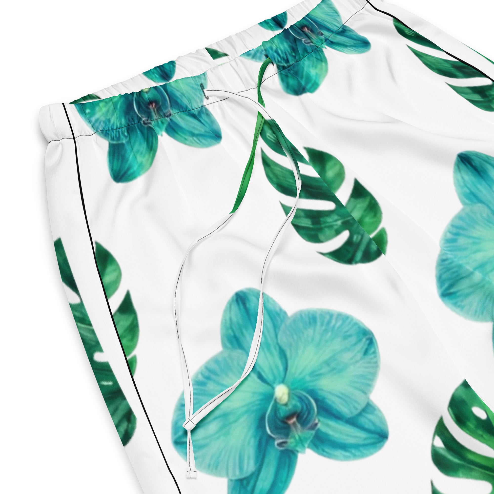 Women’s pajama pants - Water Leaf Pajama Pants – Serene Spaced Leaf Pattern Women's Sleepwear by printfluence.net