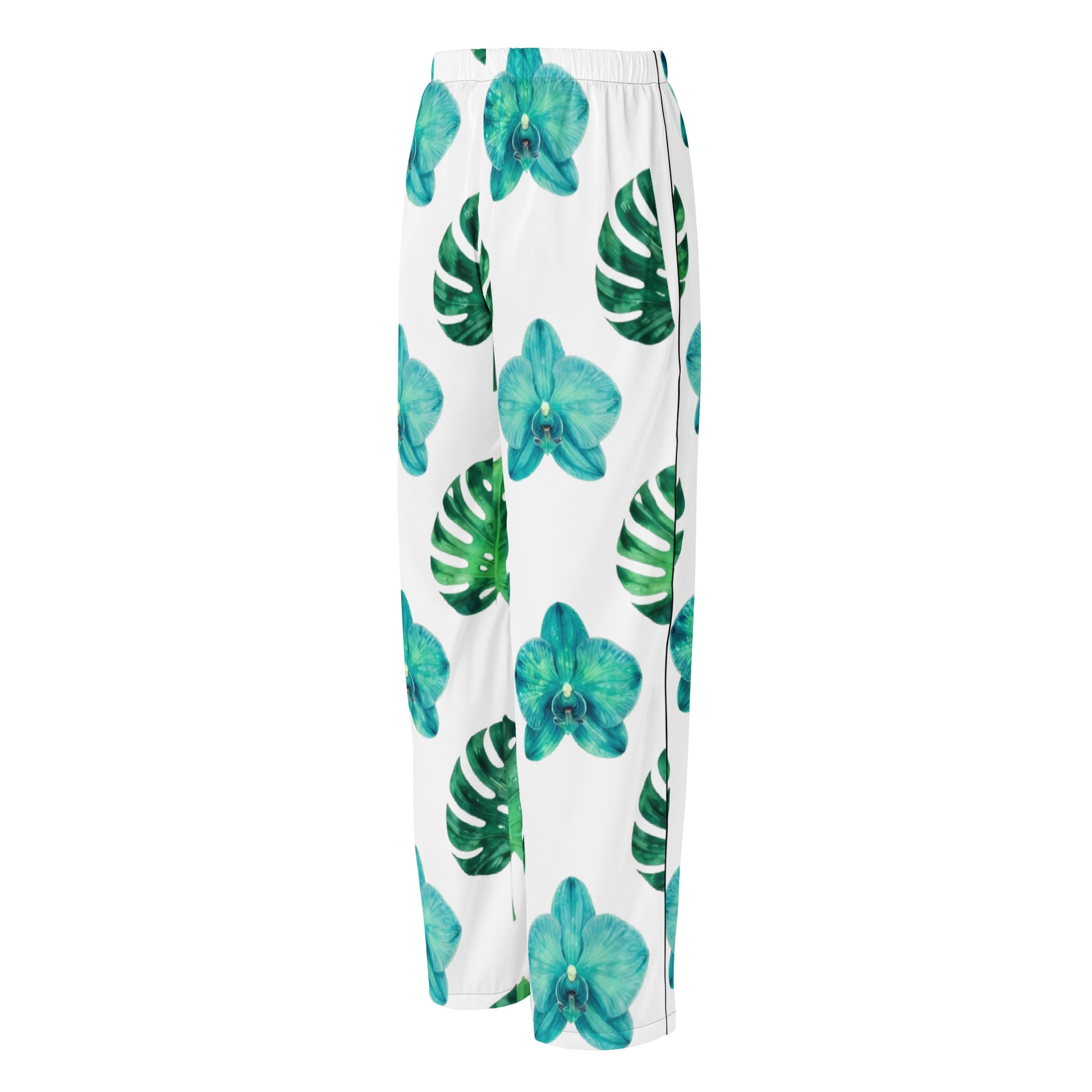 Women’s pajama pants - Water Leaf Pajama Pants – Serene Spaced Leaf Pattern Women's Sleepwear by printfluence.net