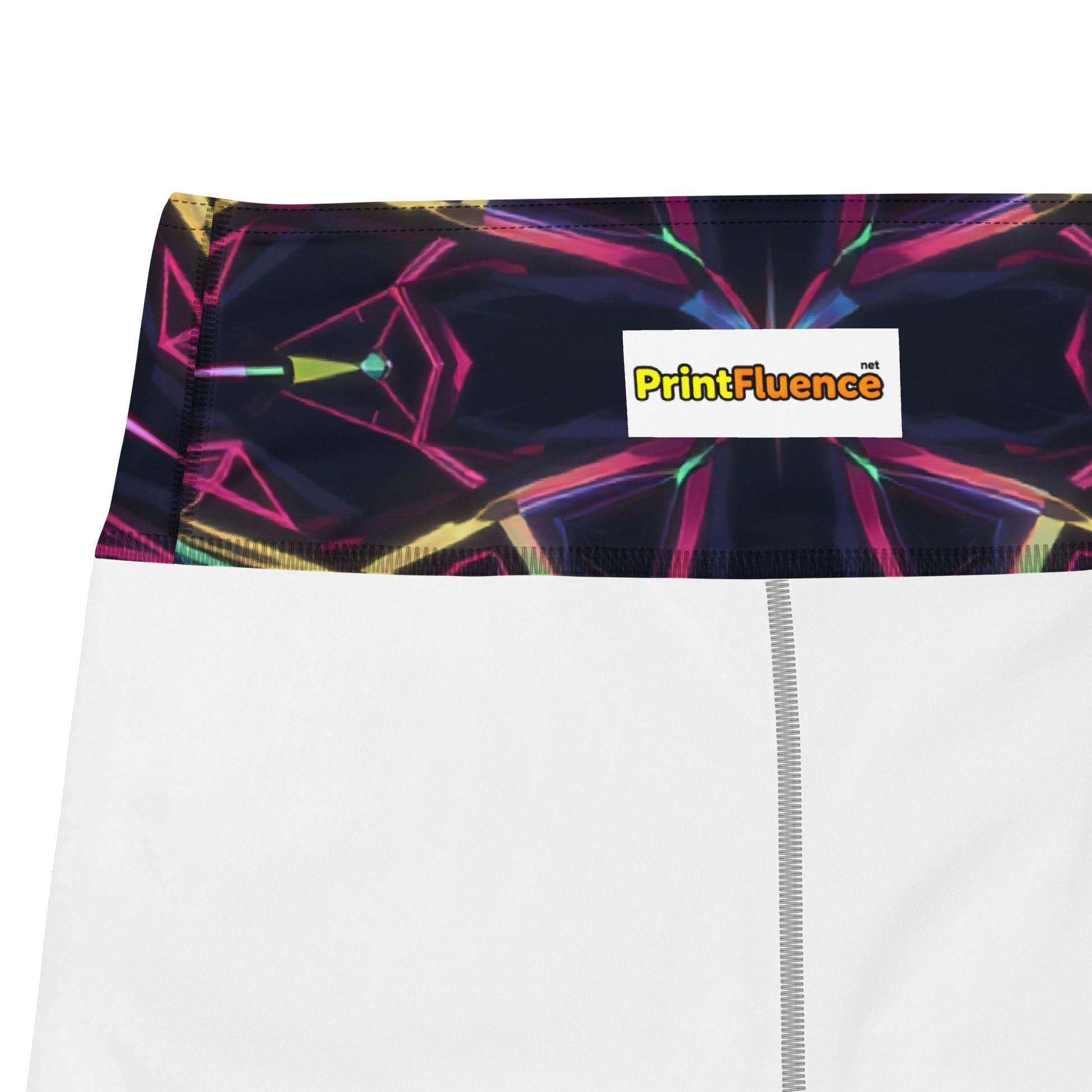 Yoga Capri Leggings - Neon Eclipse Yoga Capri Leggings – Elite Flow for Visionary Achievers by printfluence.net