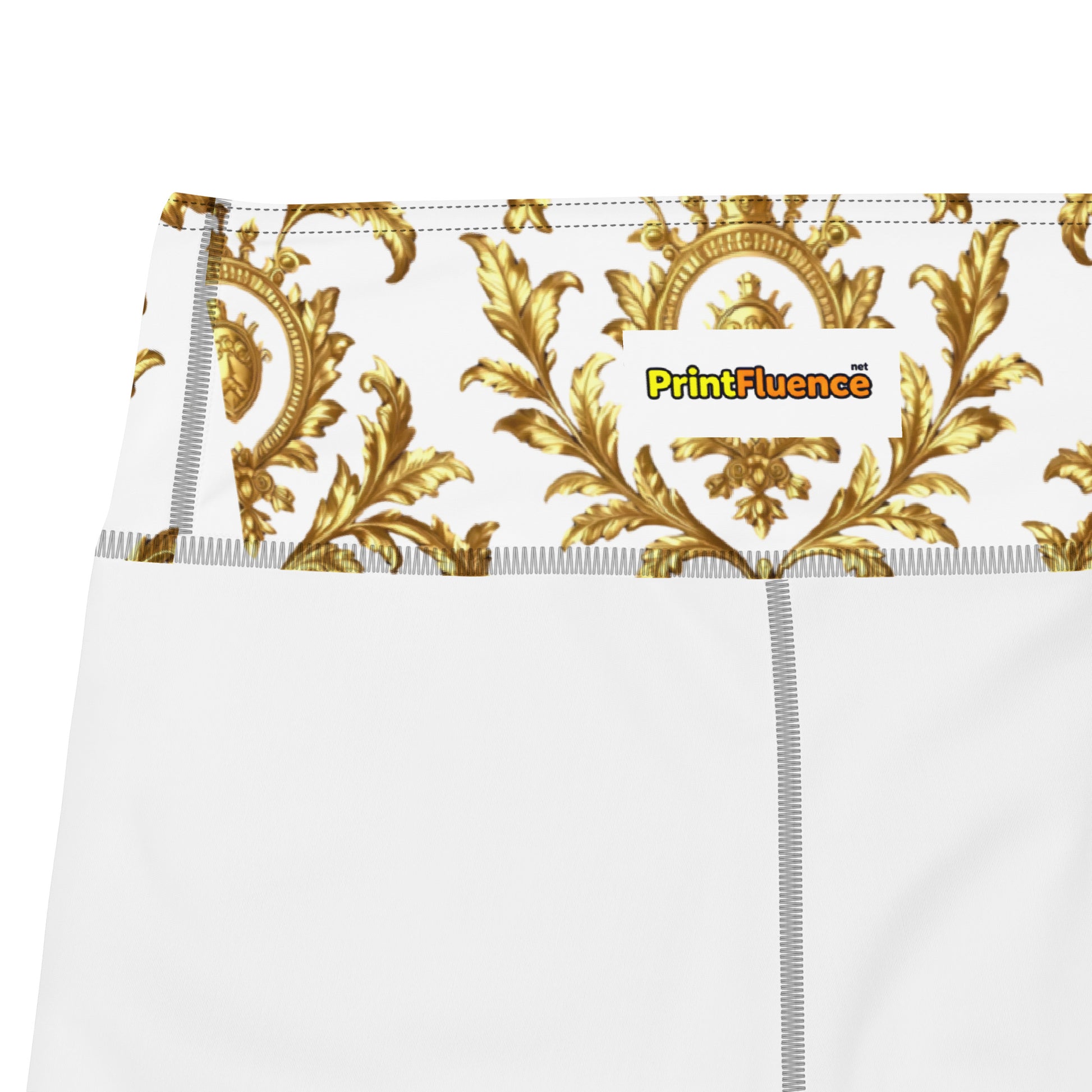 Yoga Capri Leggings - Royal Golden Yoga Capri – Elite Luxury Leggings by printfluence.net