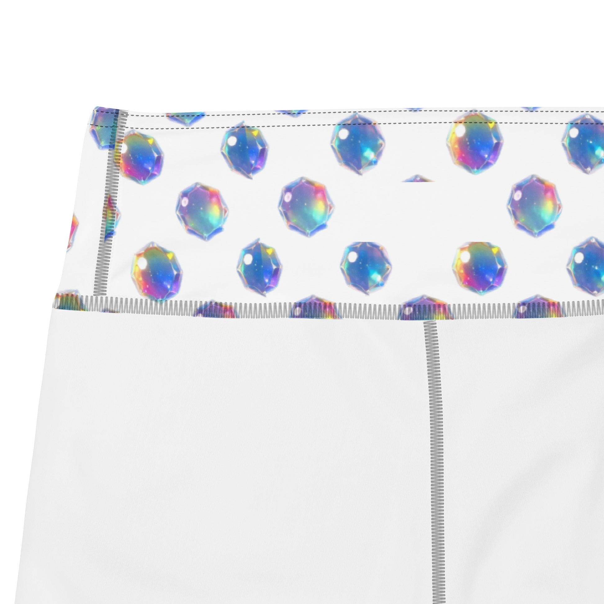 Yoga Capri Leggings - Sparkling Blue Crystal Capri Leggings – Everyday Glow Magic by printfluence.net