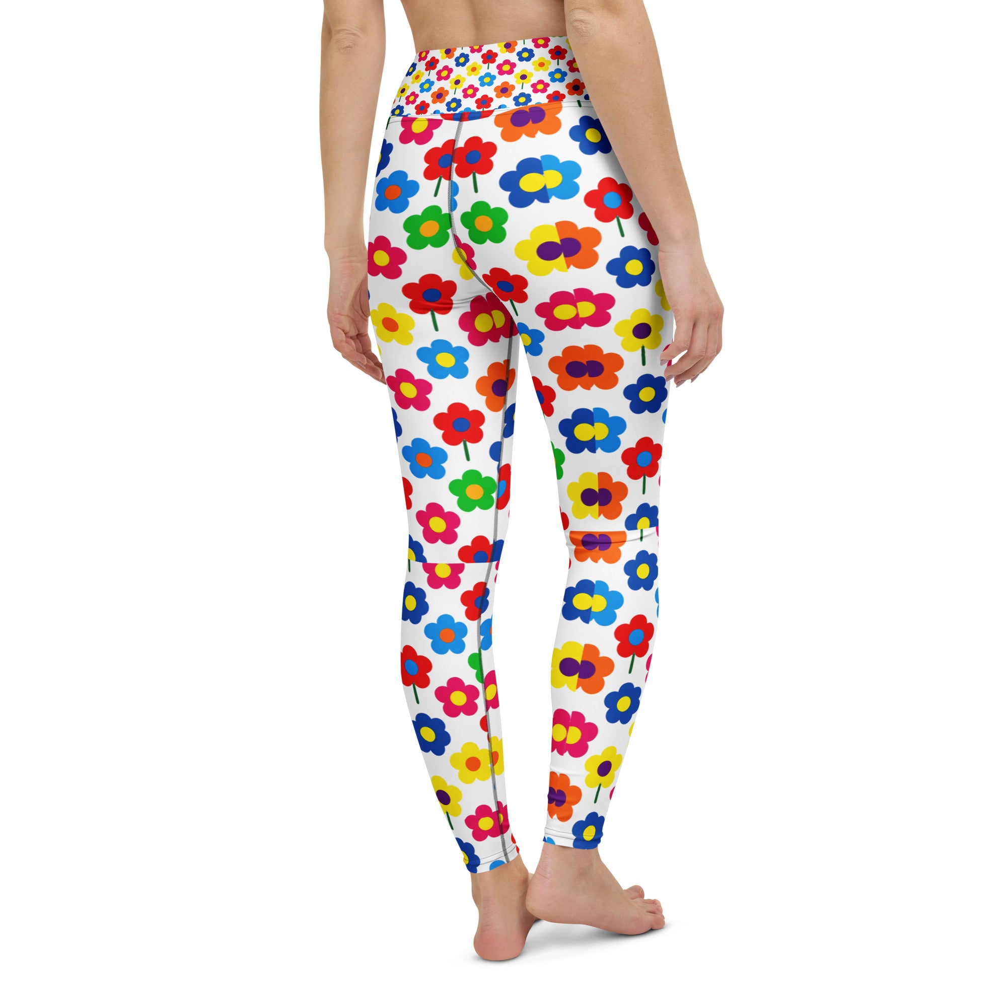 Yoga Leggings - Spaced Bloom Magic Leggings – Mind-Captivating Floral Art by printfluence.net
