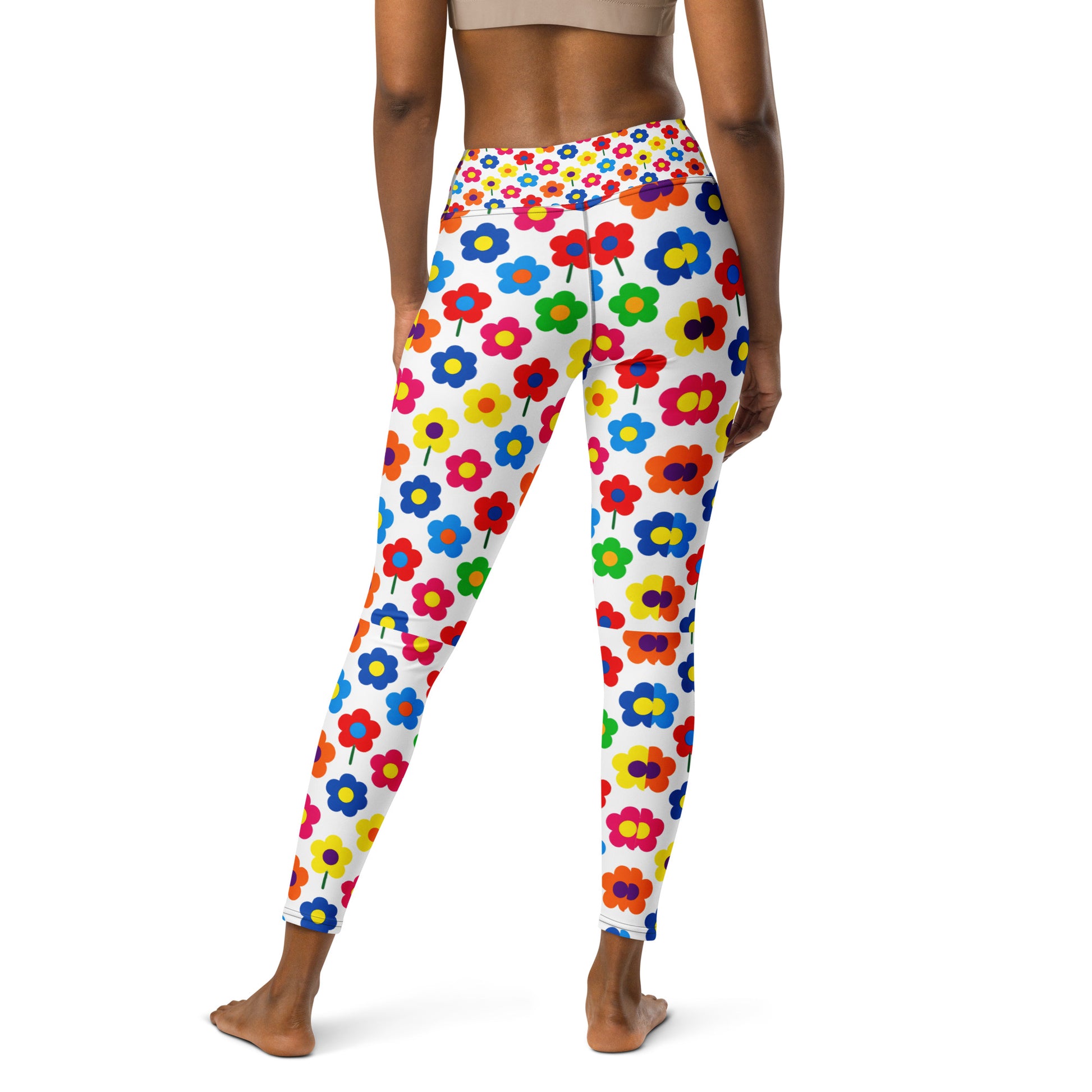 Yoga Leggings - Spaced Bloom Magic Leggings – Mind-Captivating Floral Art by printfluence.net