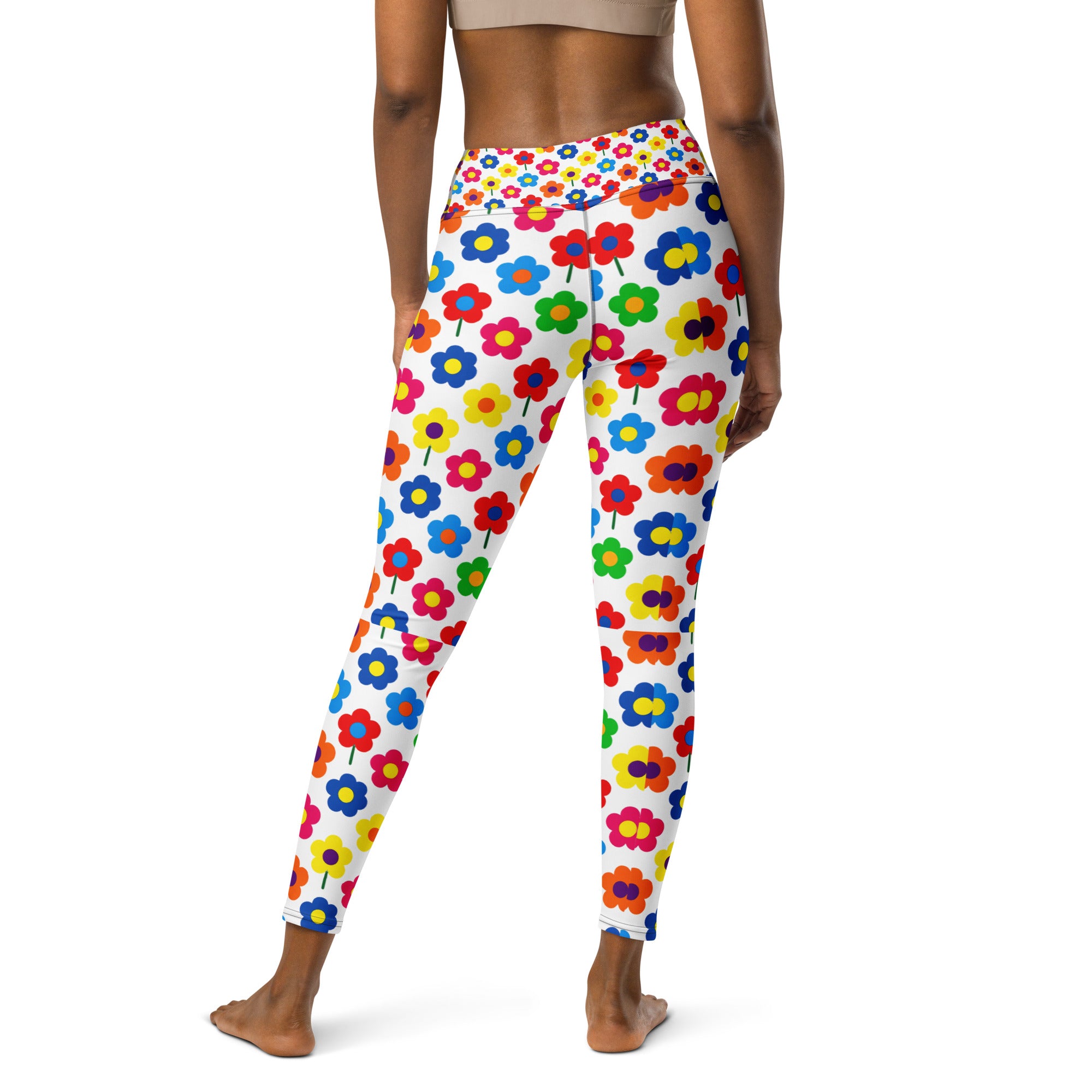 Yoga Leggings - Spaced Bloom Magic Leggings – Mind-Captivating Floral Art by printfluence.net