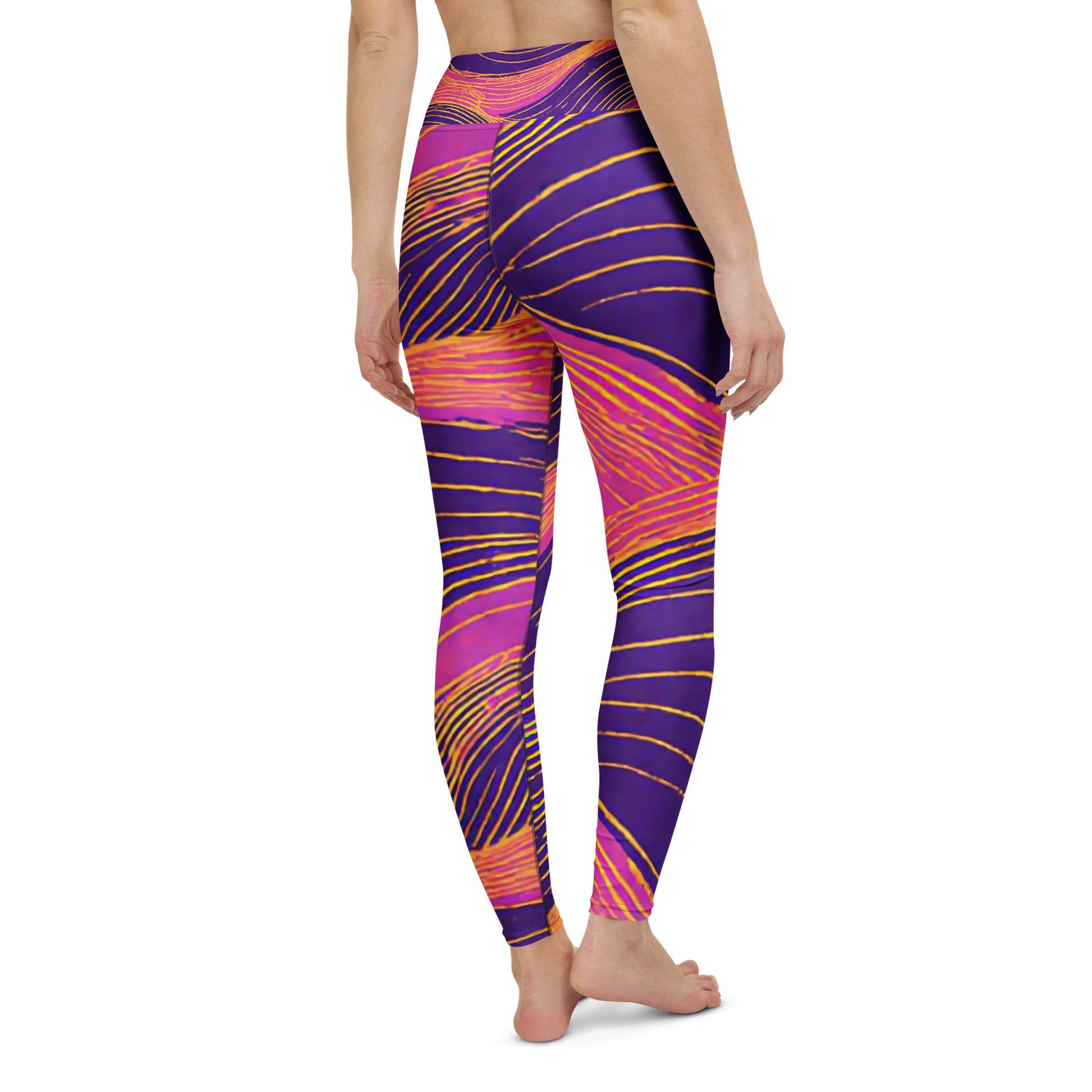 Yoga Leggings - Neon Wave Majesty Leggings – For Bold Elite Achievers by printfluence.net