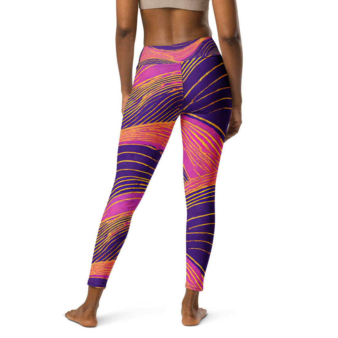 Yoga Leggings - Neon Wave Majesty Leggings – For Bold Elite Achievers by printfluence.net
