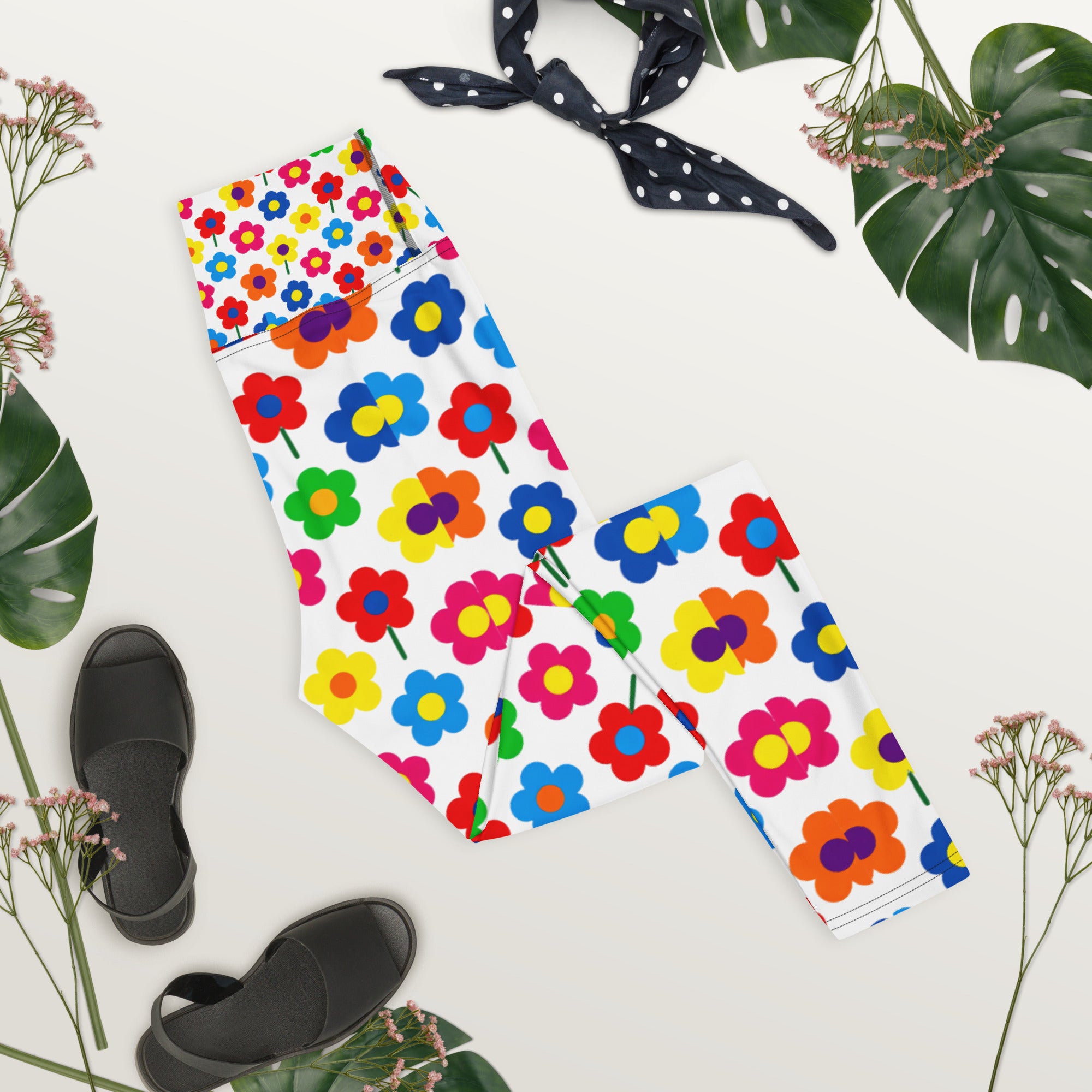 Yoga Leggings - Spaced Bloom Magic Leggings – Mind-Captivating Floral Art by printfluence.net