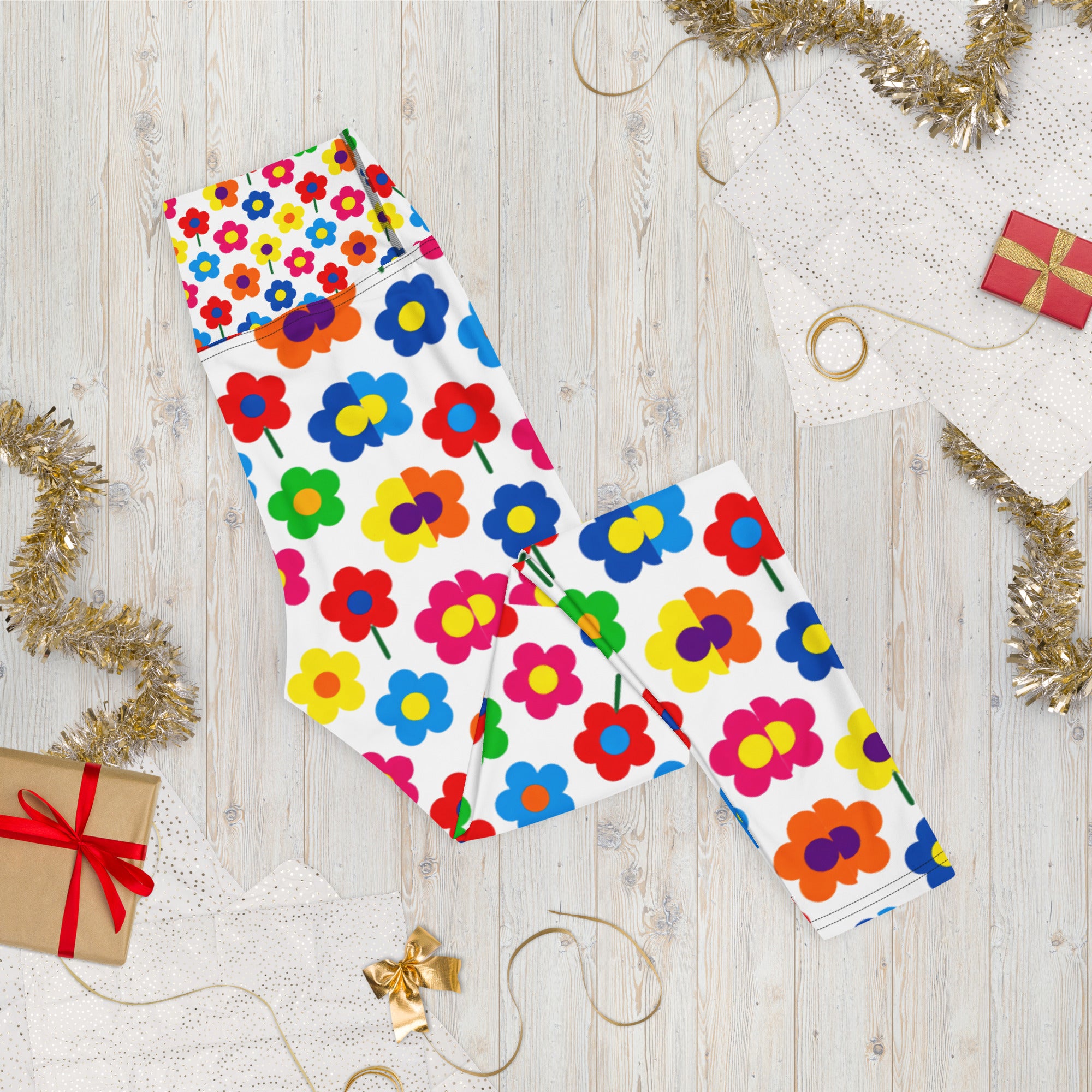 Yoga Leggings - Spaced Bloom Magic Leggings – Mind-Captivating Floral Art by printfluence.net