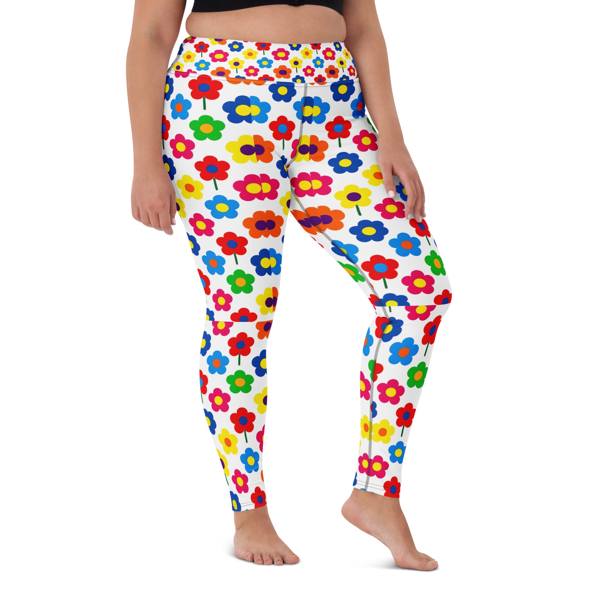 Yoga Leggings - Spaced Bloom Magic Leggings – Mind-Captivating Floral Art by printfluence.net