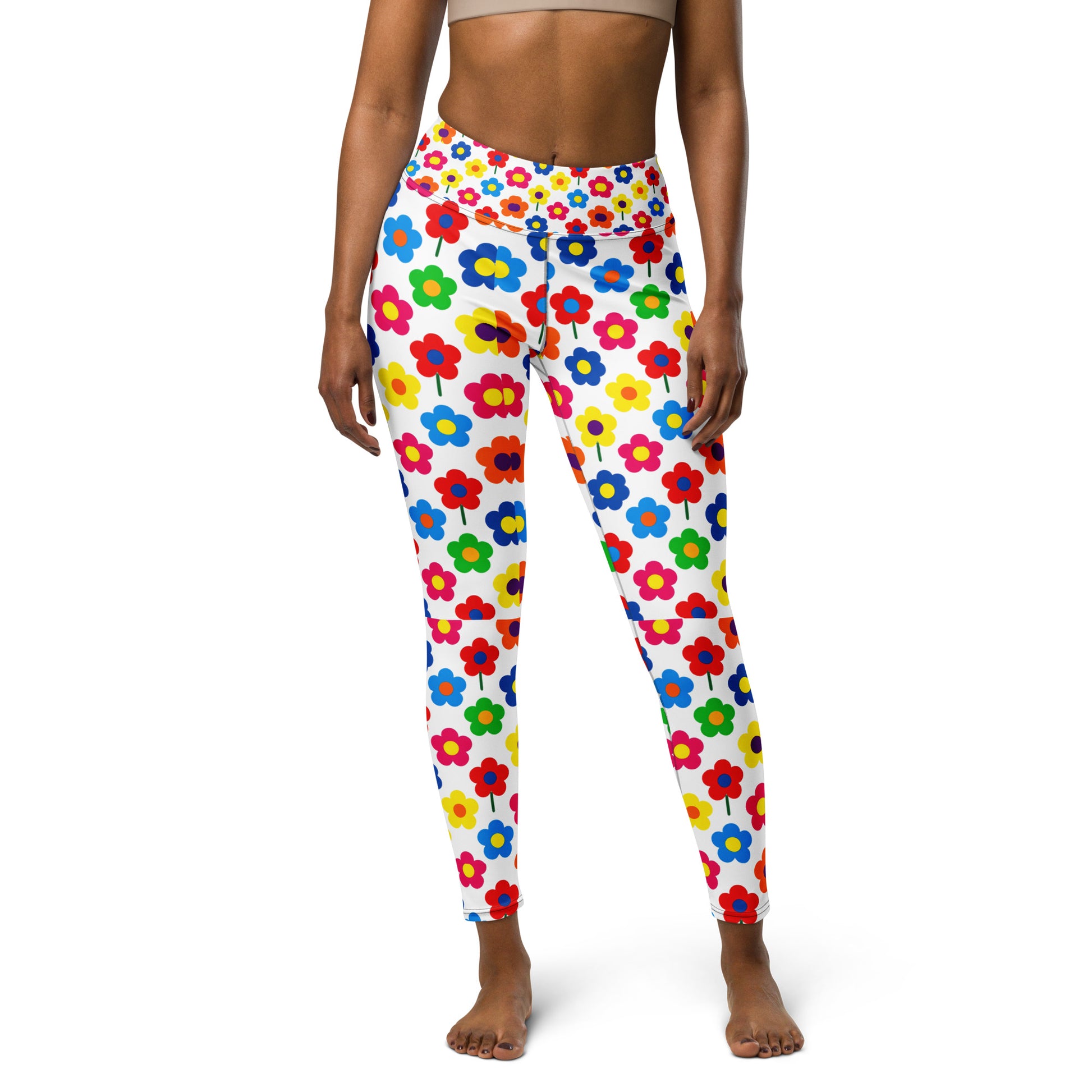 Yoga Leggings - Spaced Bloom Magic Leggings – Mind-Captivating Floral Art by printfluence.net