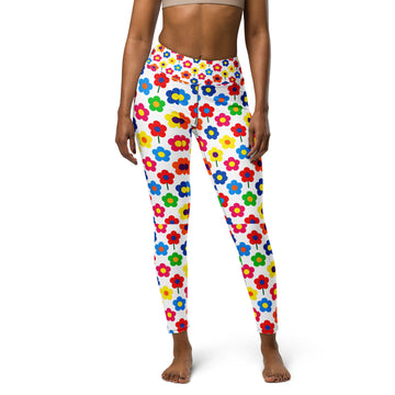 Yoga Leggings - Spaced Bloom Magic Leggings – Mind-Captivating Floral Art by printfluence.net