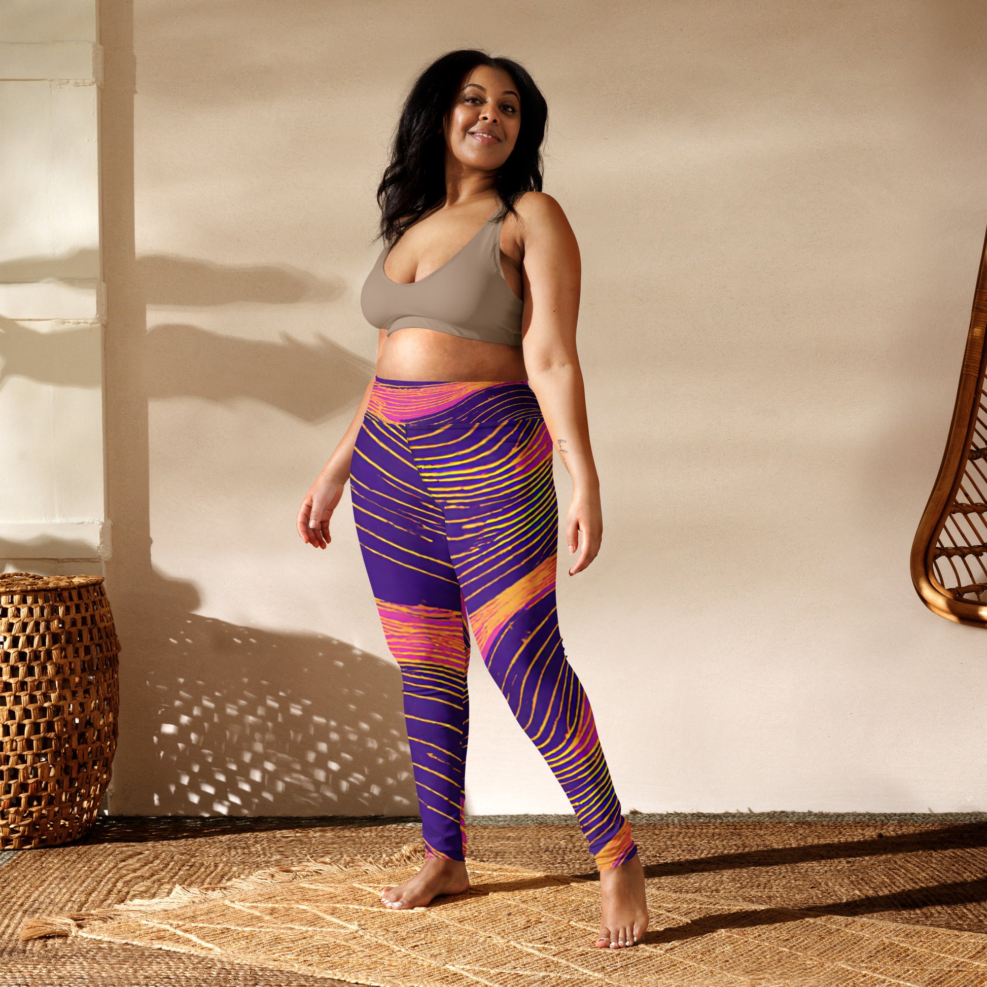 Yoga Leggings - Neon Wave Majesty Leggings – For Bold Elite Achievers by printfluence.net