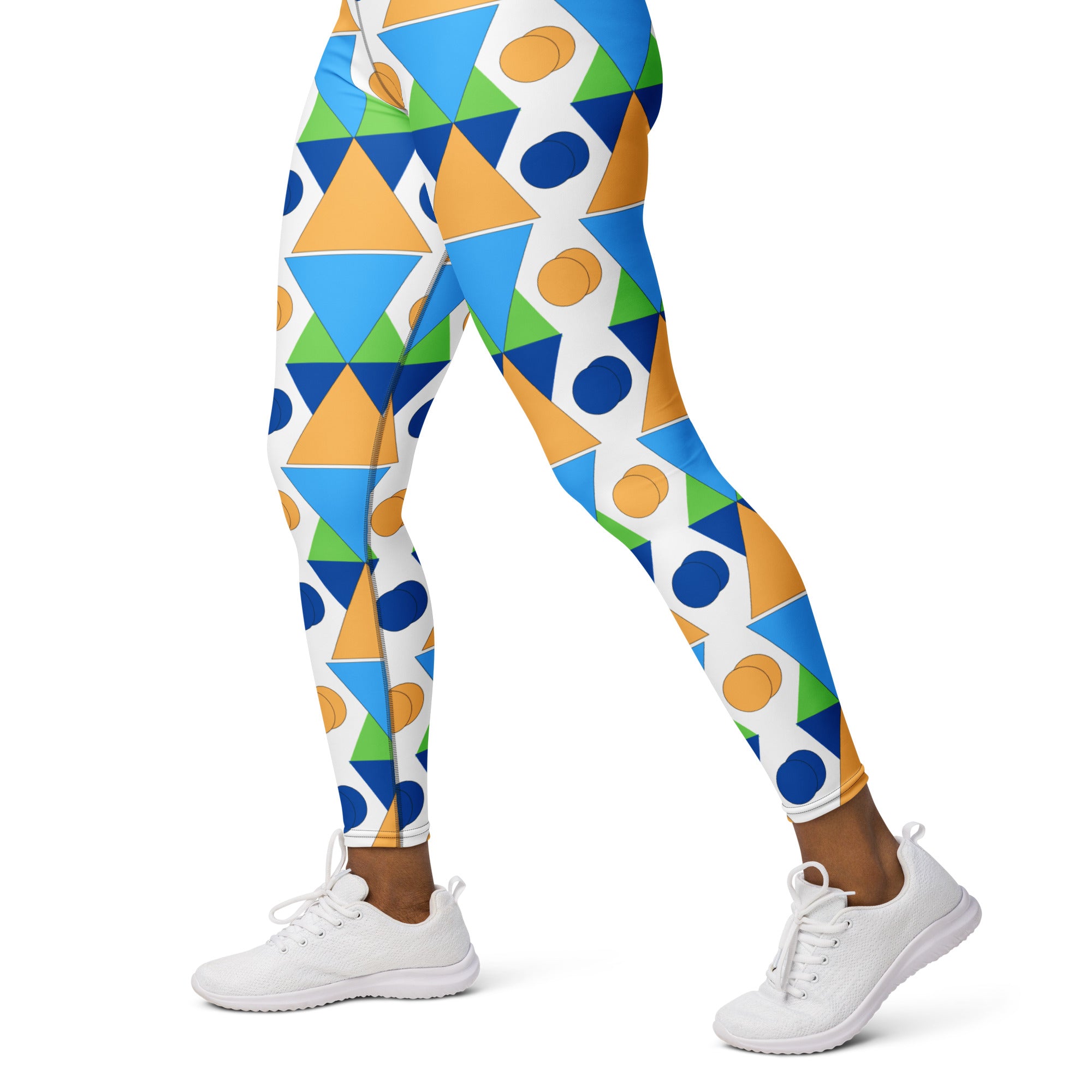 Yoga Leggings - Geometric Harmony Women’s Leggings – Colorful Abstract Art Aesthetic by printfluence.net